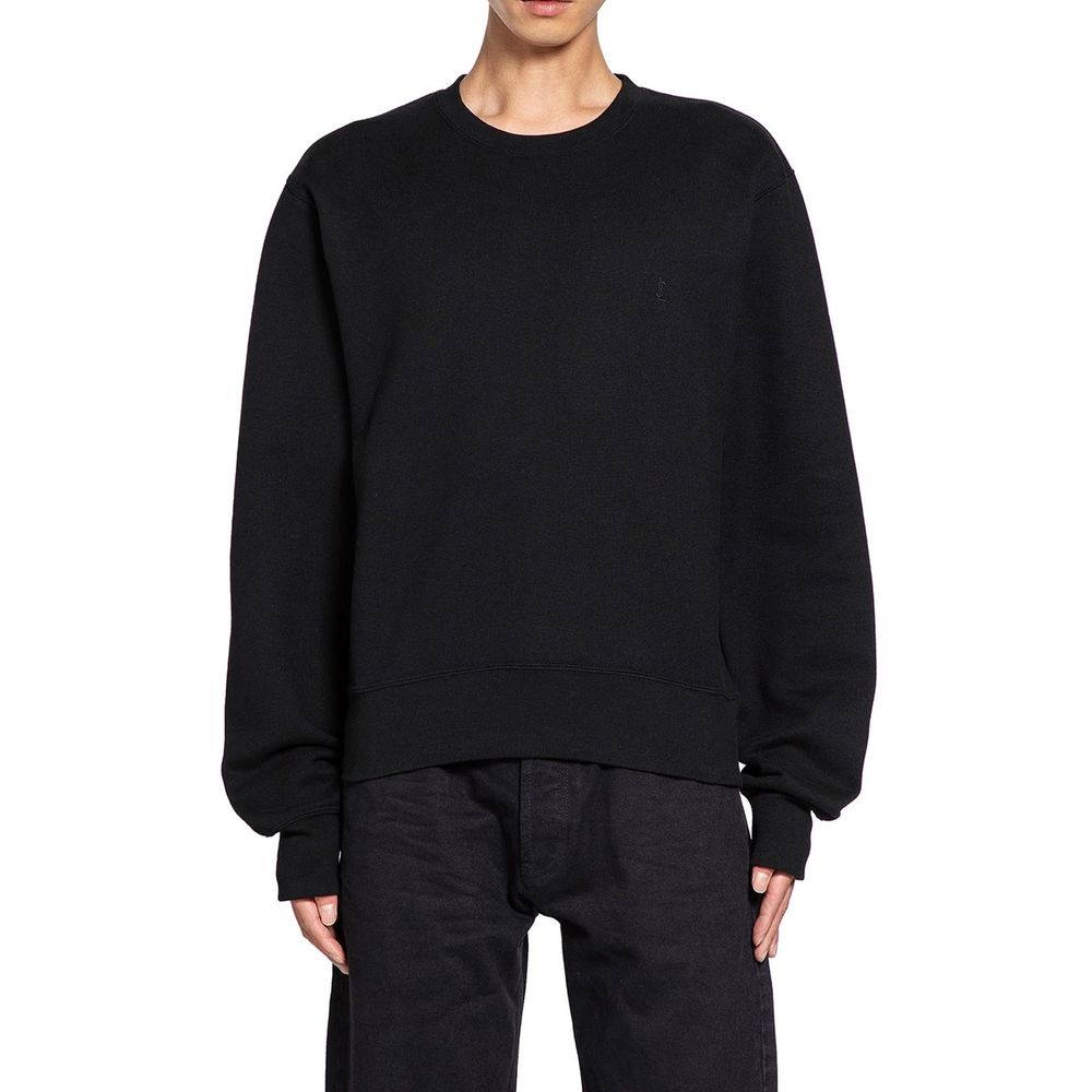 Black Cotton Sweatshirt