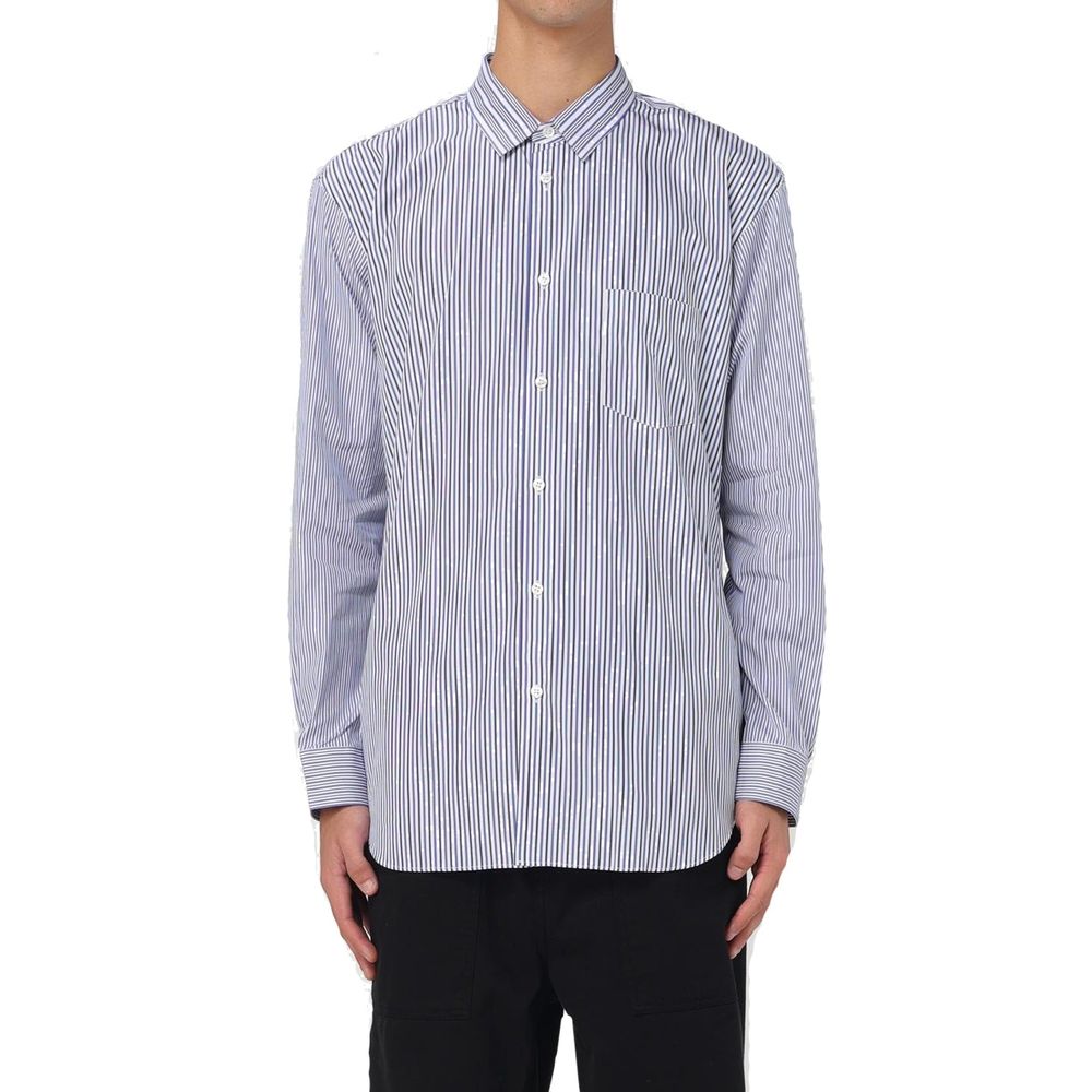Blue Cotton Dress Shirt