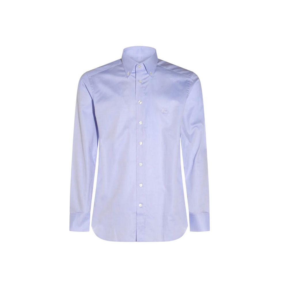 Blue Cotton Dress Shirt