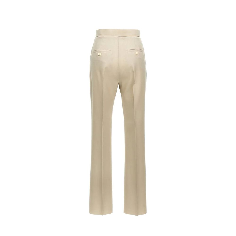 Beige Mohair Dress Pants