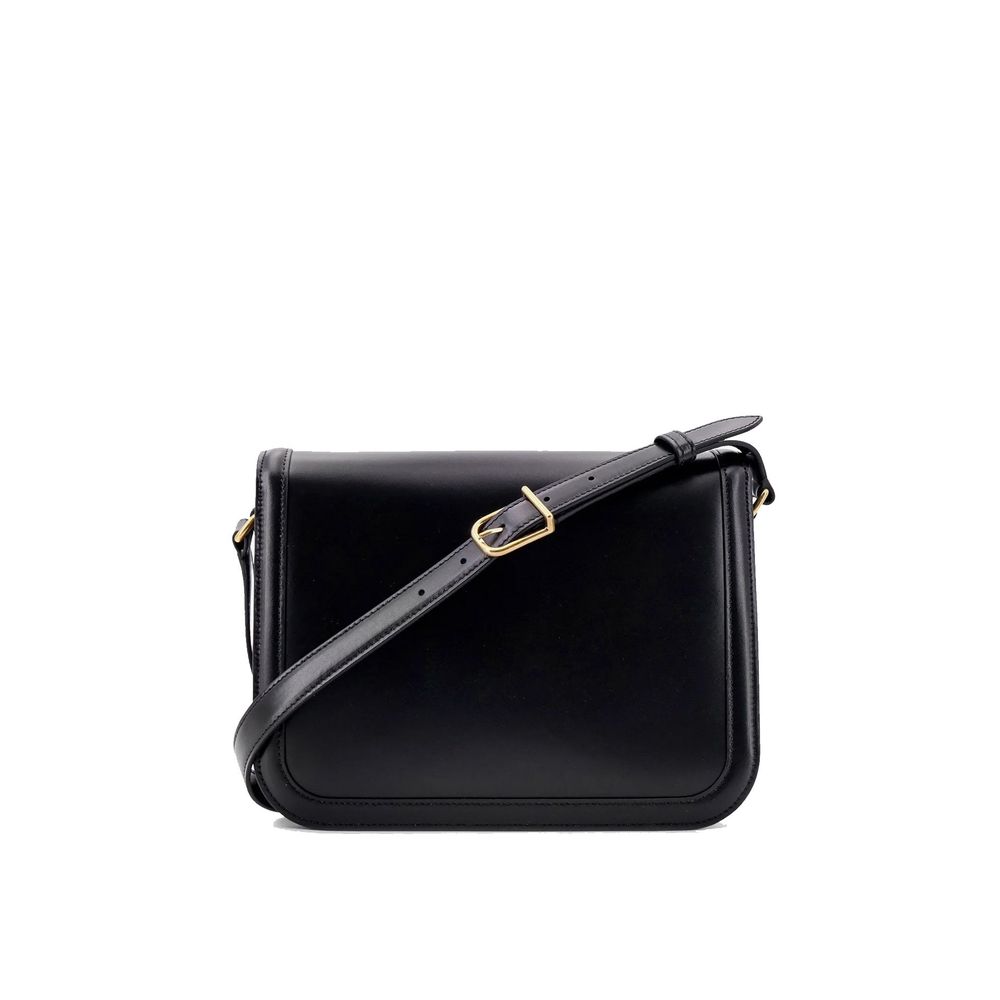 Black Leather Crossbody Bag