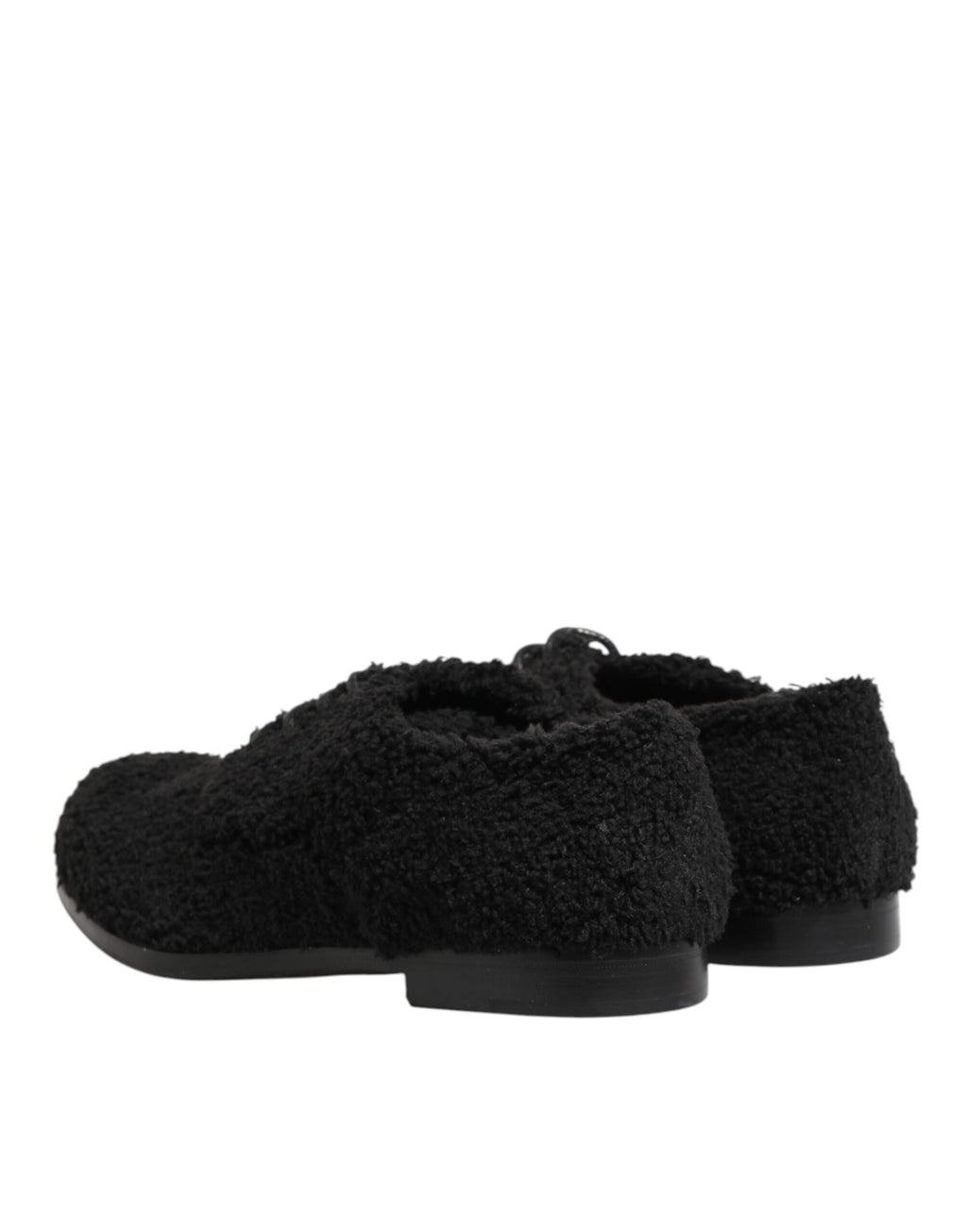 Men Black Riccio Shearling Dress Derby Shoes