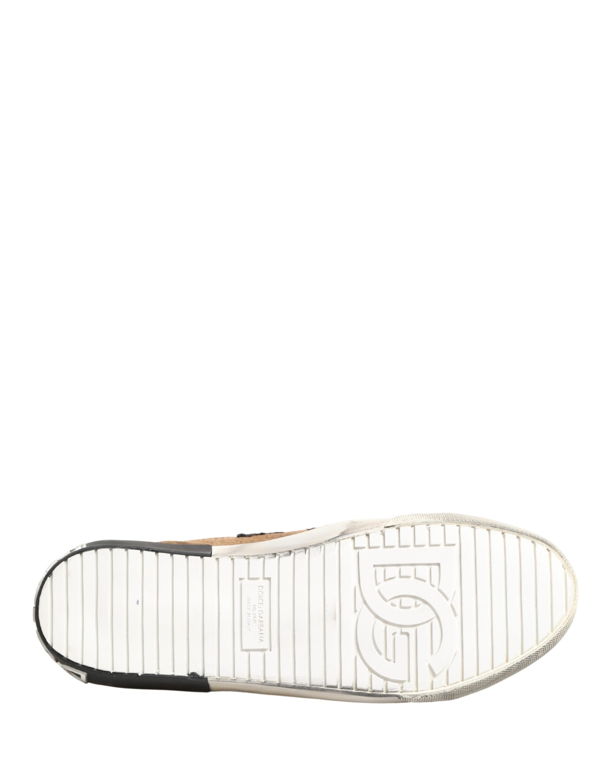 Brown Black Patch Denim Low Top Sneakers Shoes