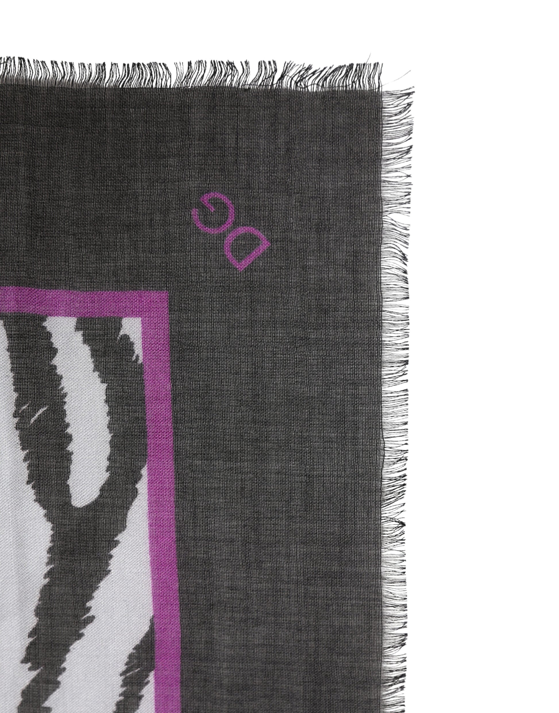 White Black Zebra Pattern Shawl 255cm x 132cm Men Scarf