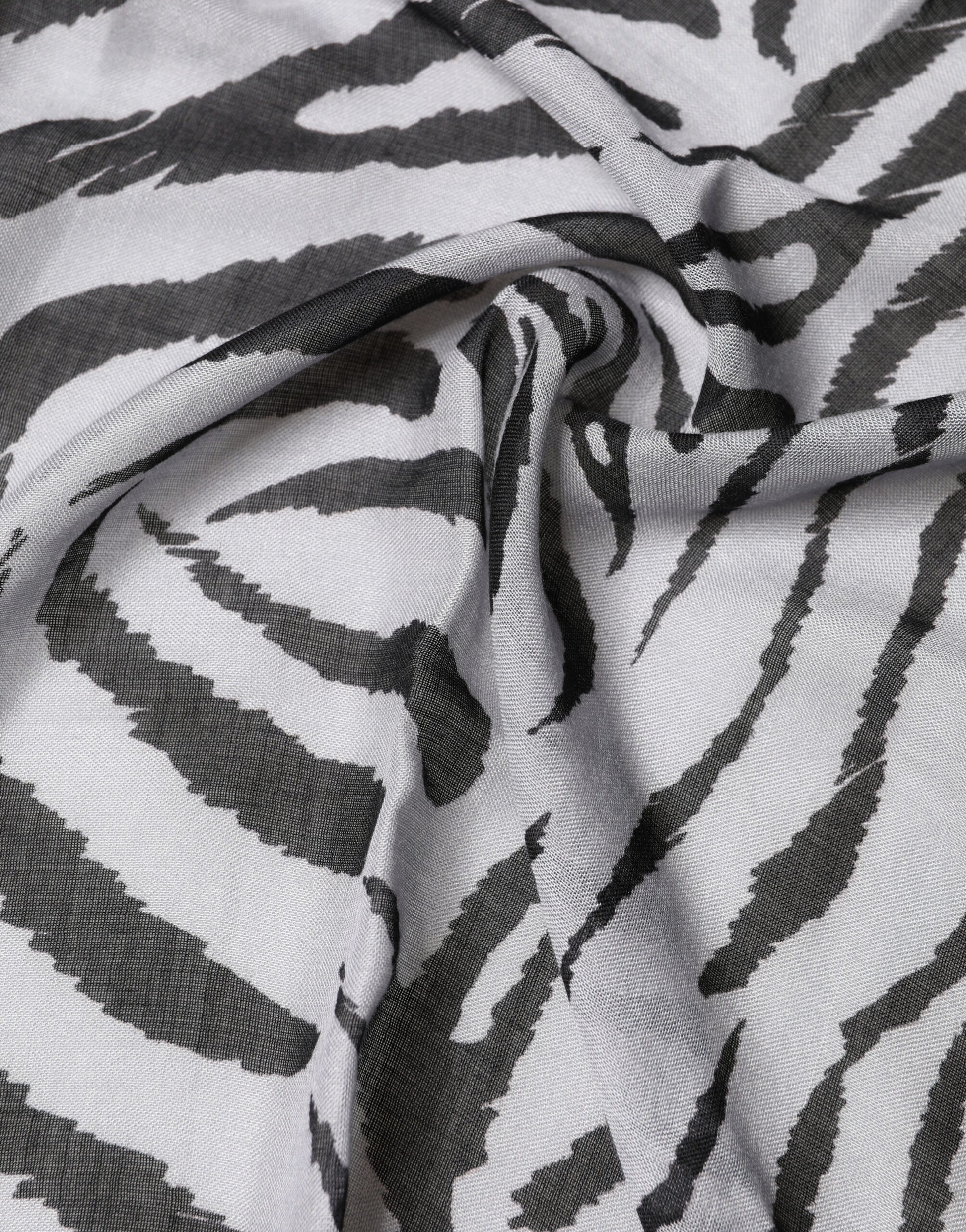White Black Zebra Pattern Shawl 255cm x 132cm Men Scarf