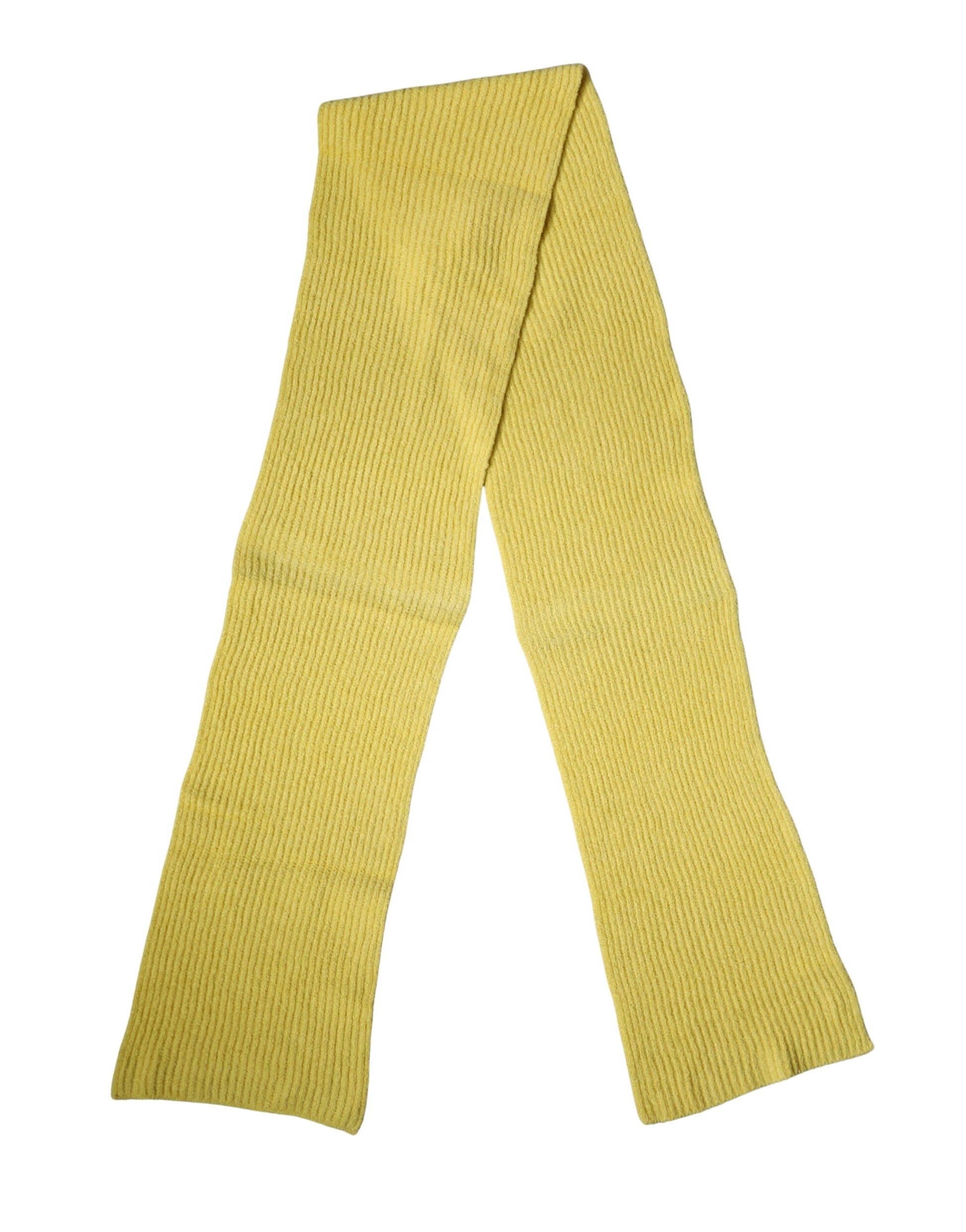 Yellow Cotton Knitted Neck Foulard 270cm x 31cm  Men Scarf