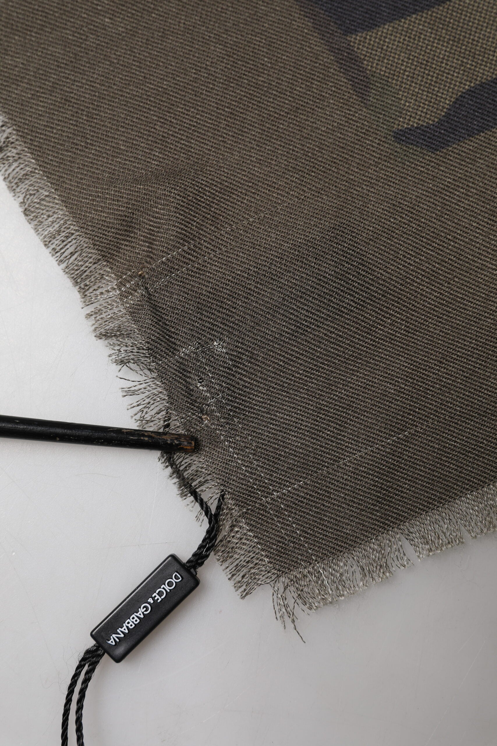 Green Camouflage Logo Cashmere 138cm x 137cm Men Scarf