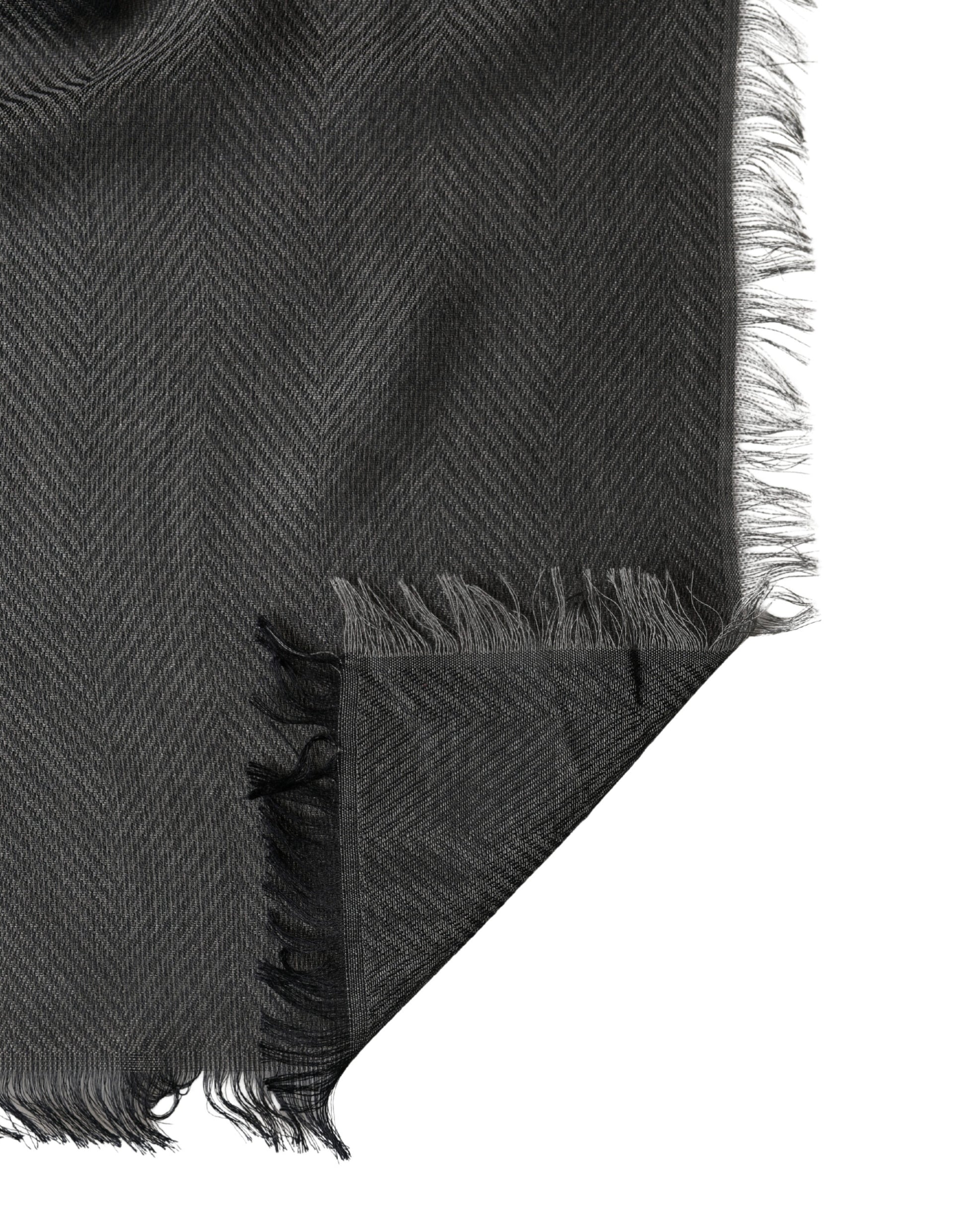 Black Modal Warmer Shawl Fringes 140cm x 134cm Men Scarf