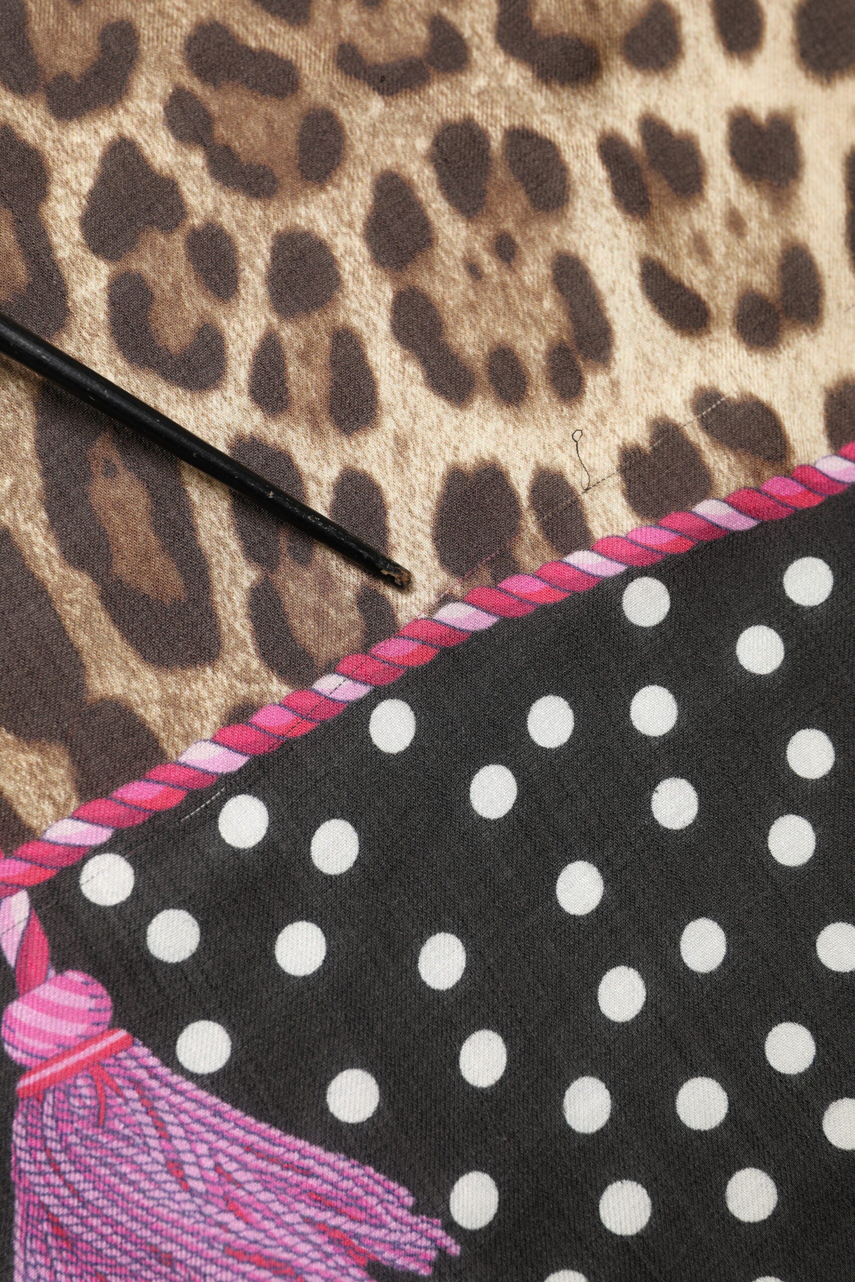 Multicolor Leopard Polka Dot Stole 180cm x 135cm Scarf