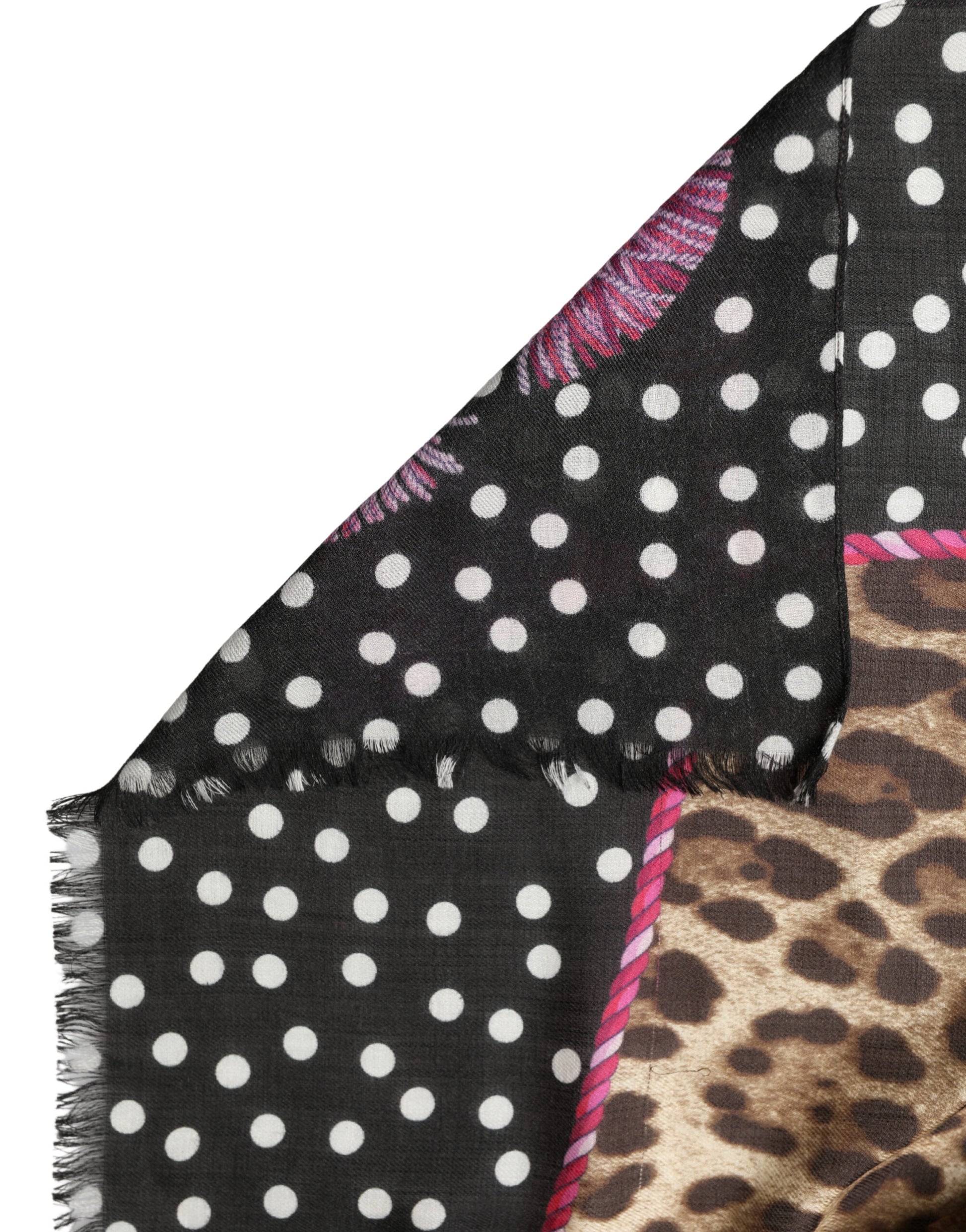 Multicolor Leopard Polka Dot Stole 180cm x 135cm Scarf
