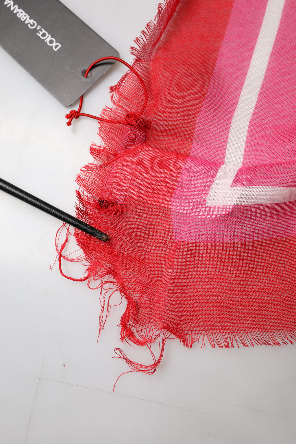 Pink DG Amore Print Neck Square Shawl 140cm x 140cm Scarf