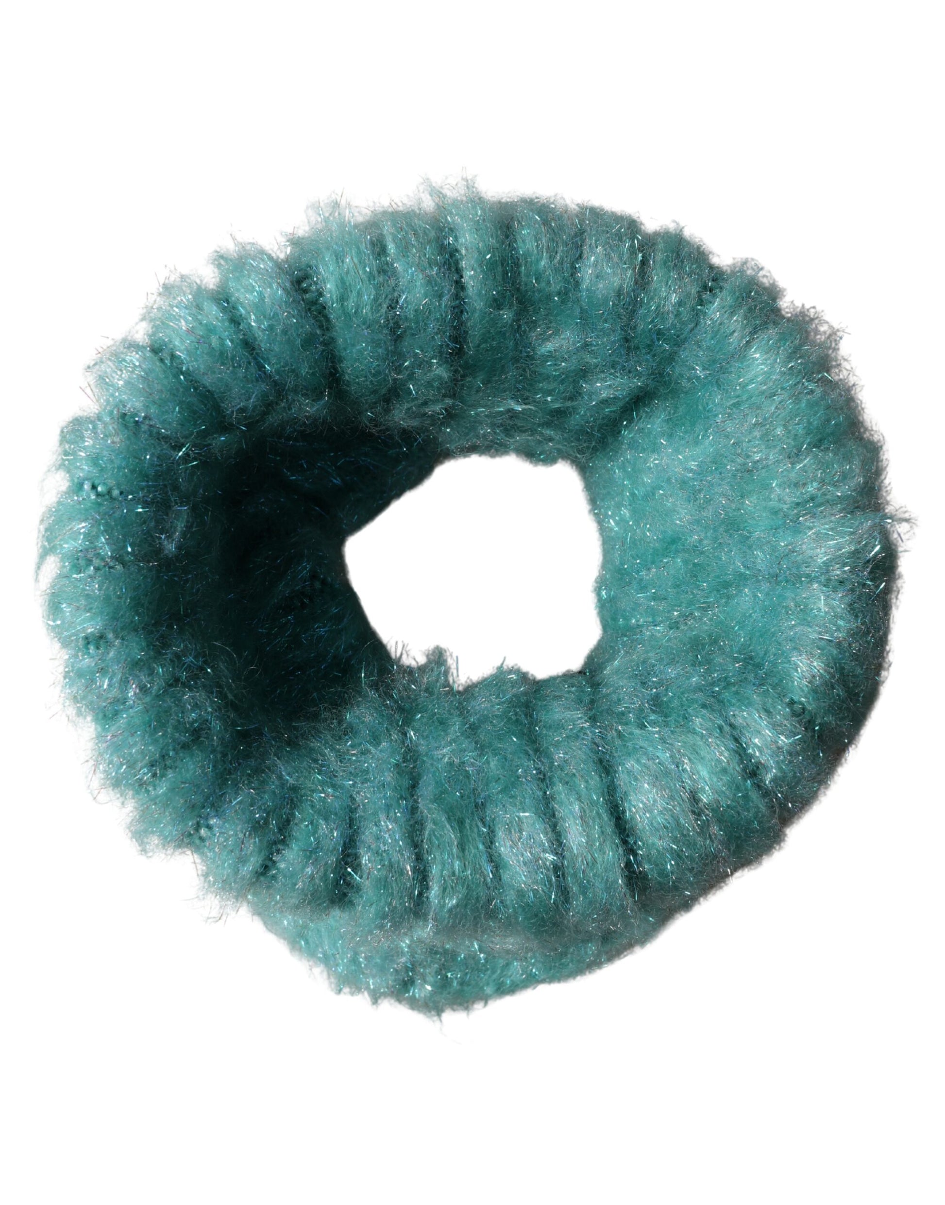Teal Mohair Wool Knitted Wrap Shawl 62cm x 32.5cm Scarf