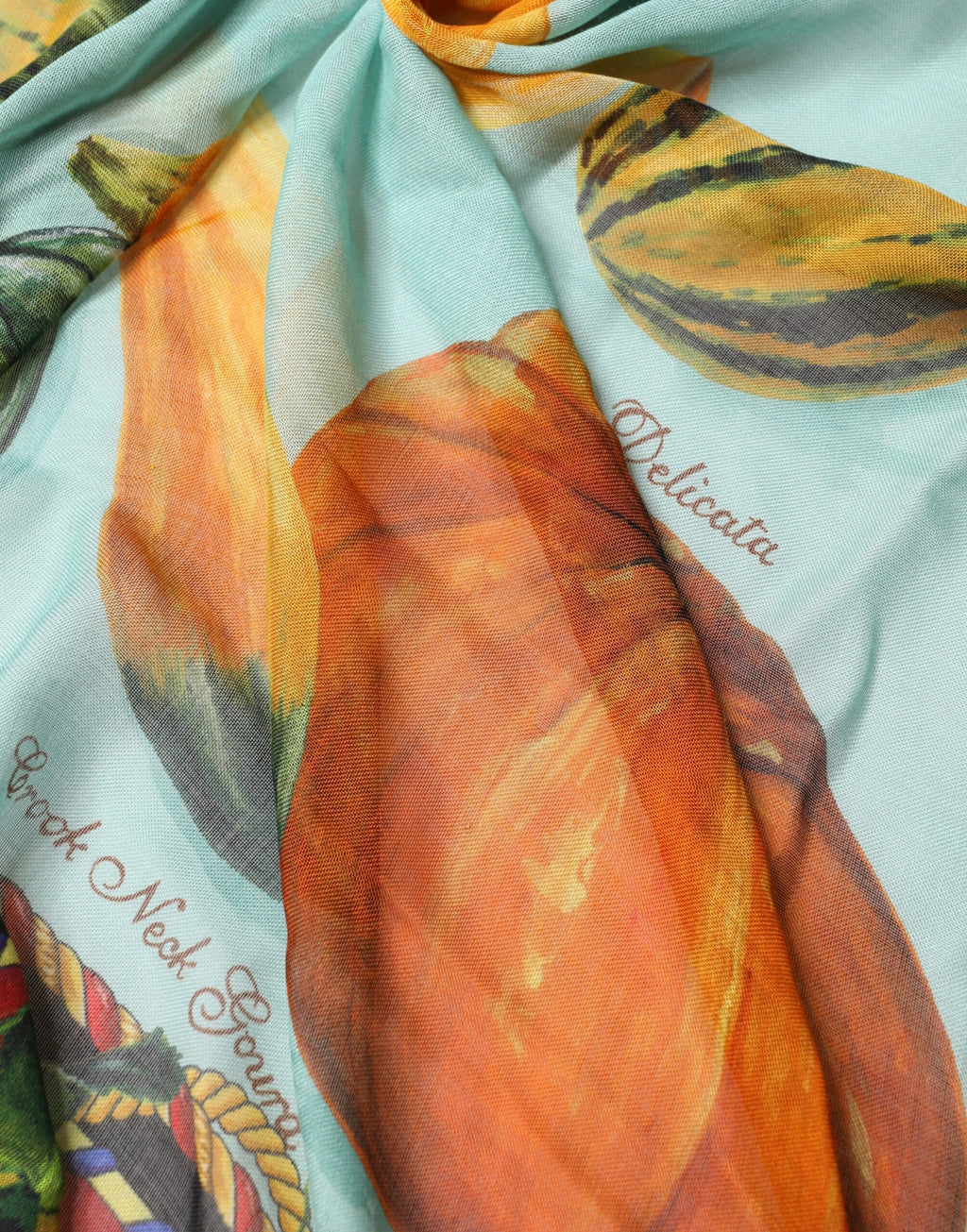 Multicolor Pumpkin Cashmere Stole 137cm x 133cm  Scarf