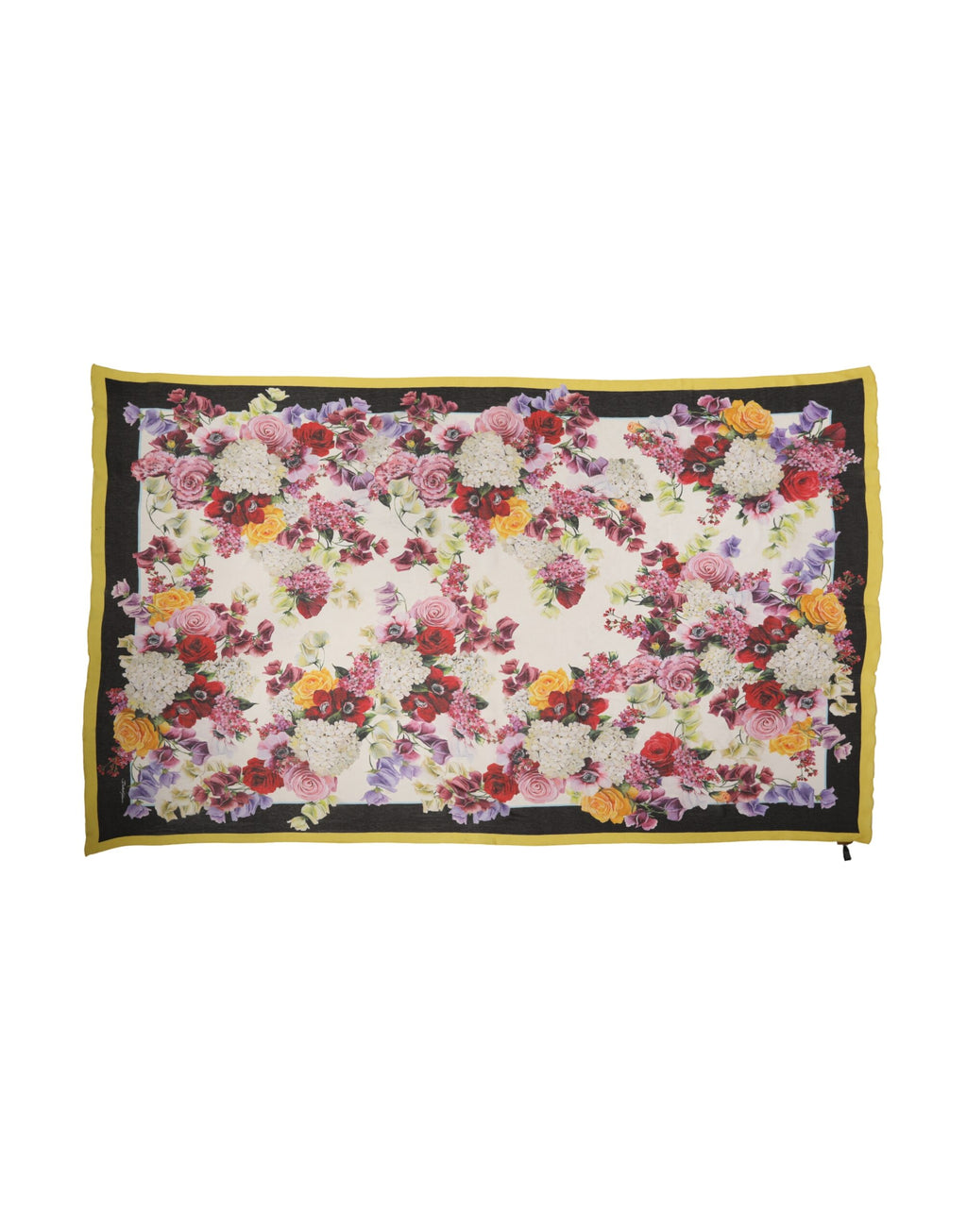 Multicolor Floral Print Square Stole 209cm x 127cm Scarf