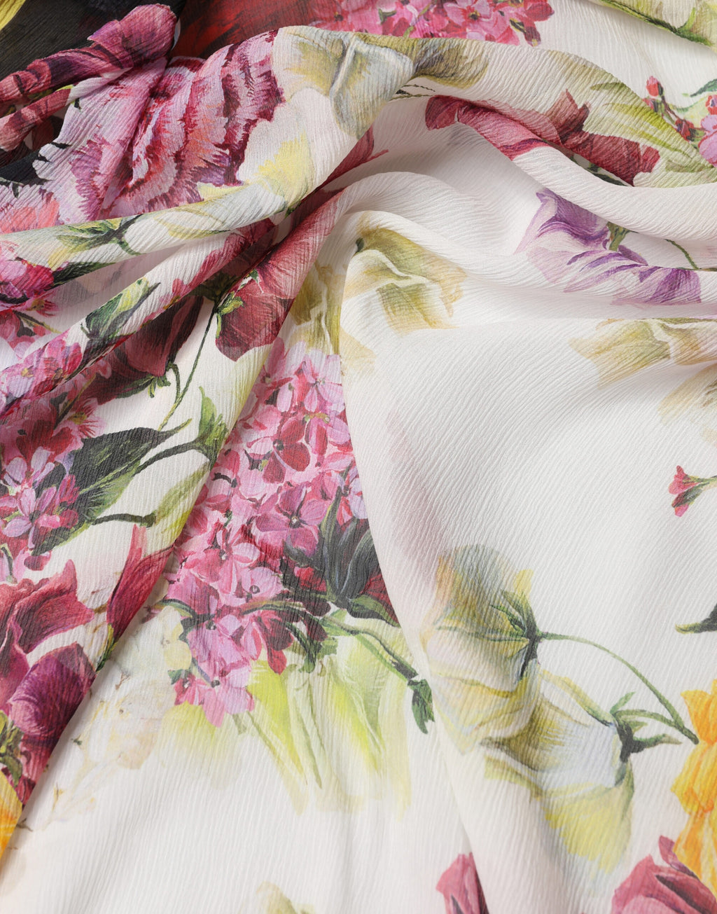 Multicolor Floral Print Square Stole 209cm x 127cm Scarf