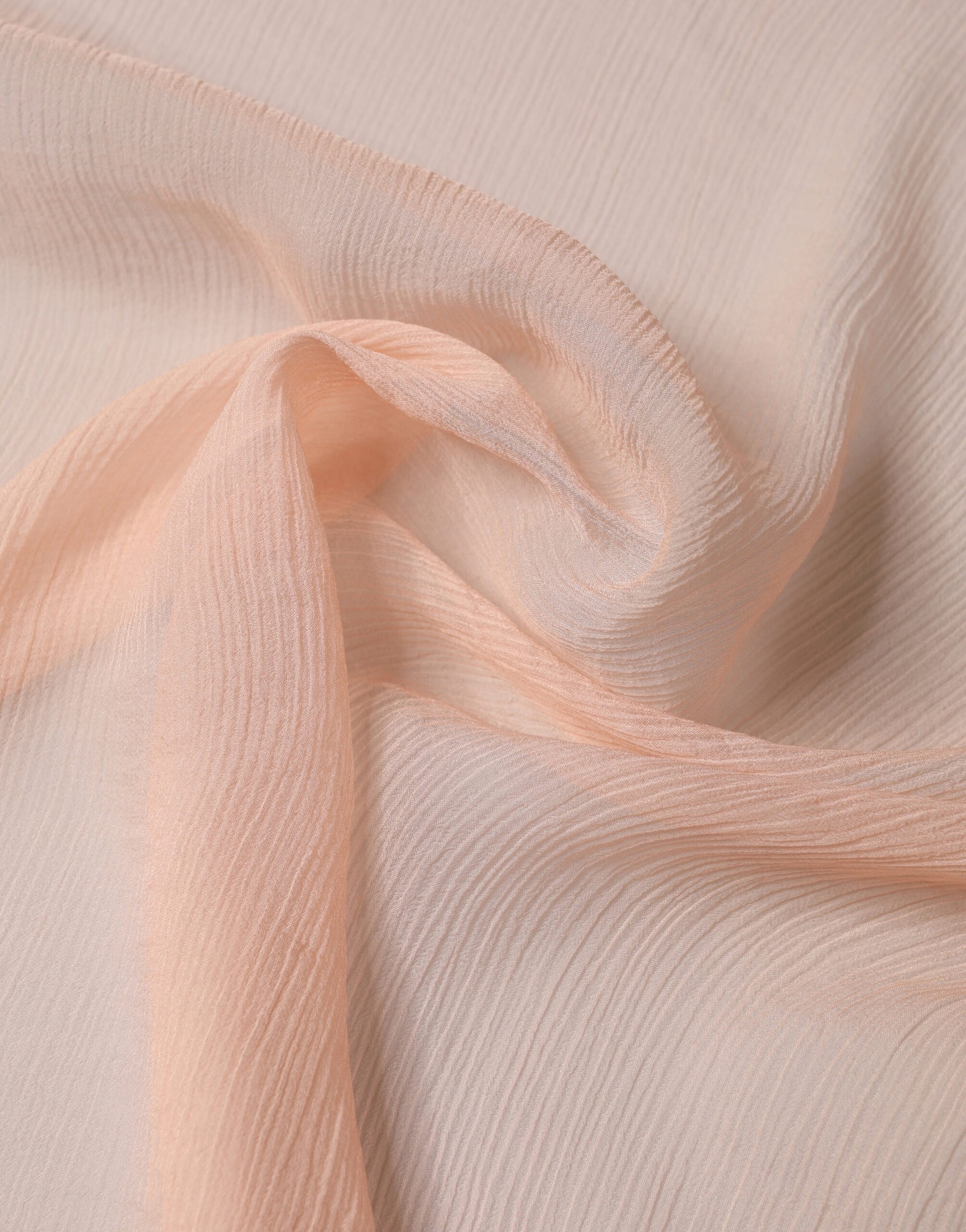 Peach Silk Square Foulard Neck Wrap 64.5cm x 62.5cm Scarf