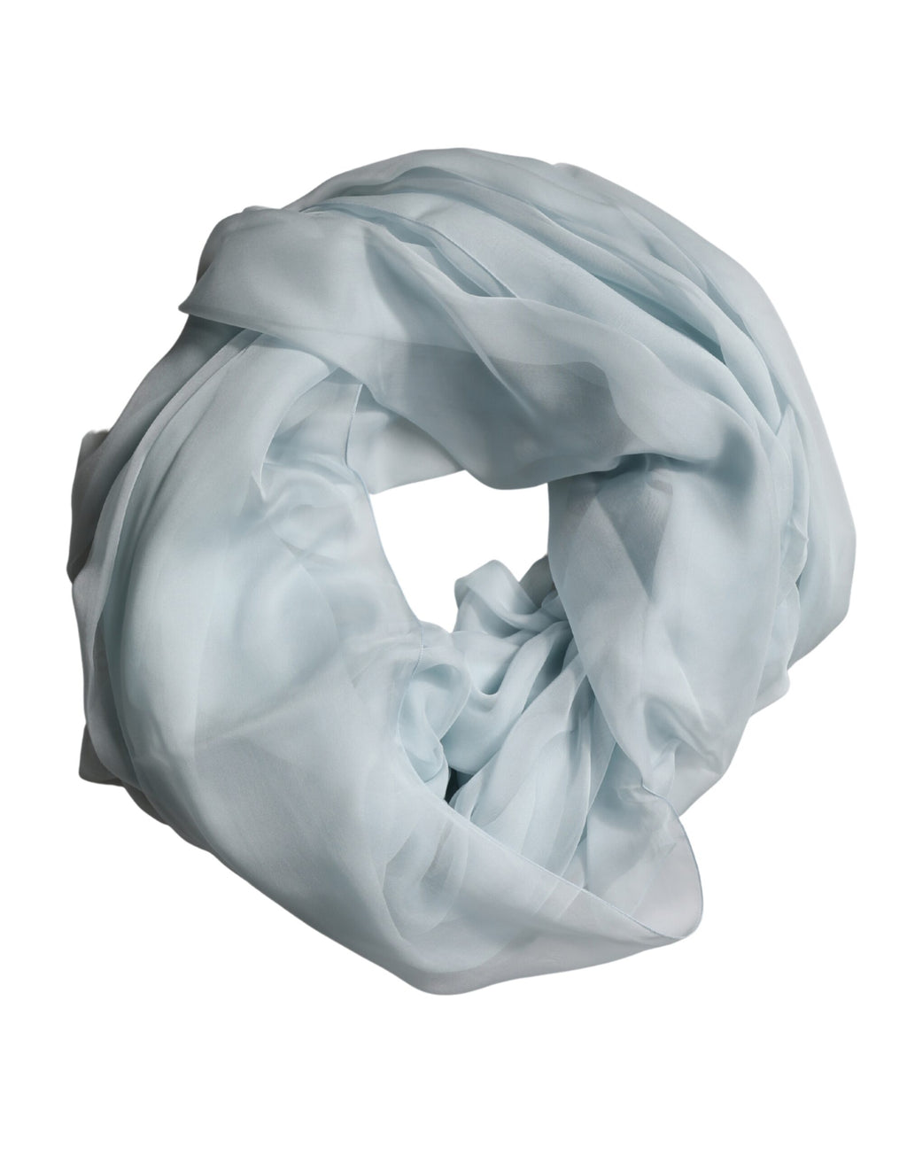 Light Blue Silk Sash Wrap Foulard 268cm x 120cm Scarf