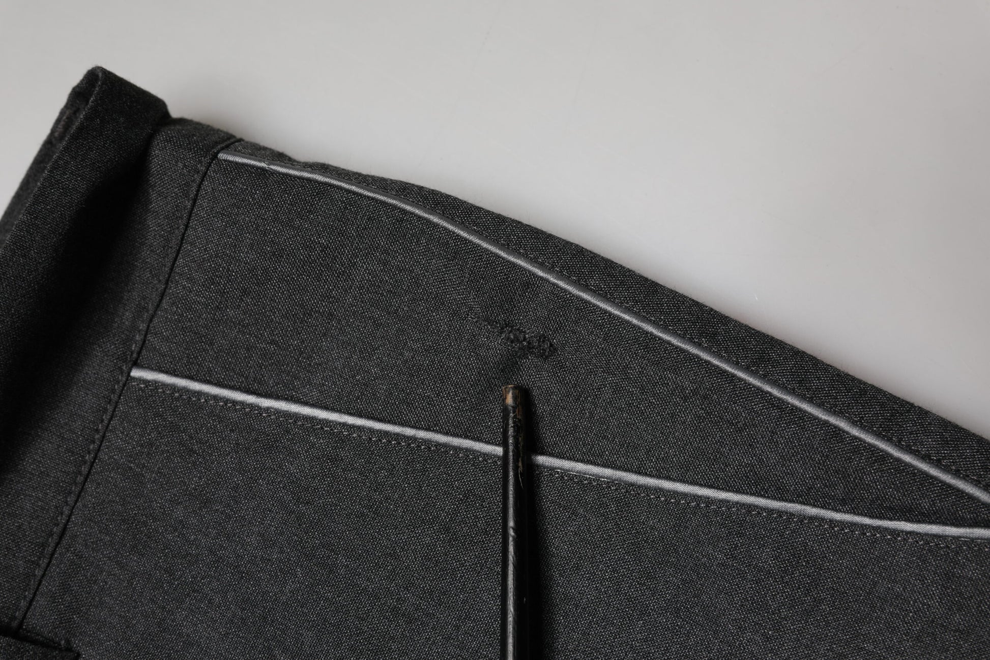 Gray Polyester Formal Dress Trouser Pants