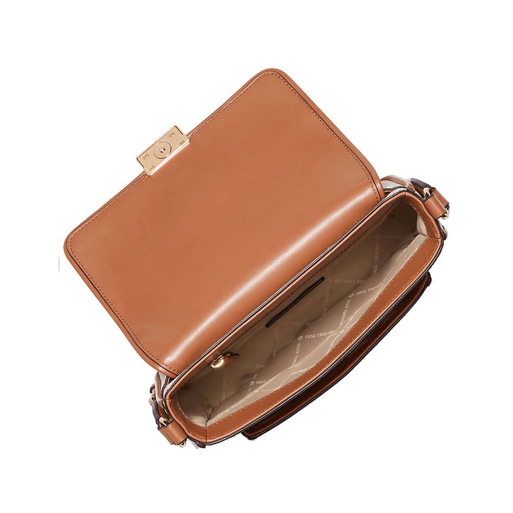 Brown Canvas Crossbody Bag