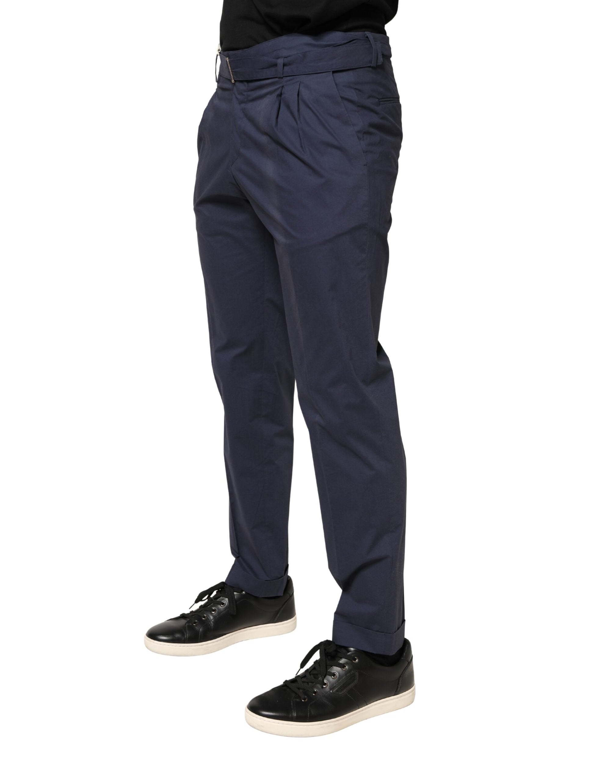 DarkBlue Wool Straight Formal Dress Trouser Pants