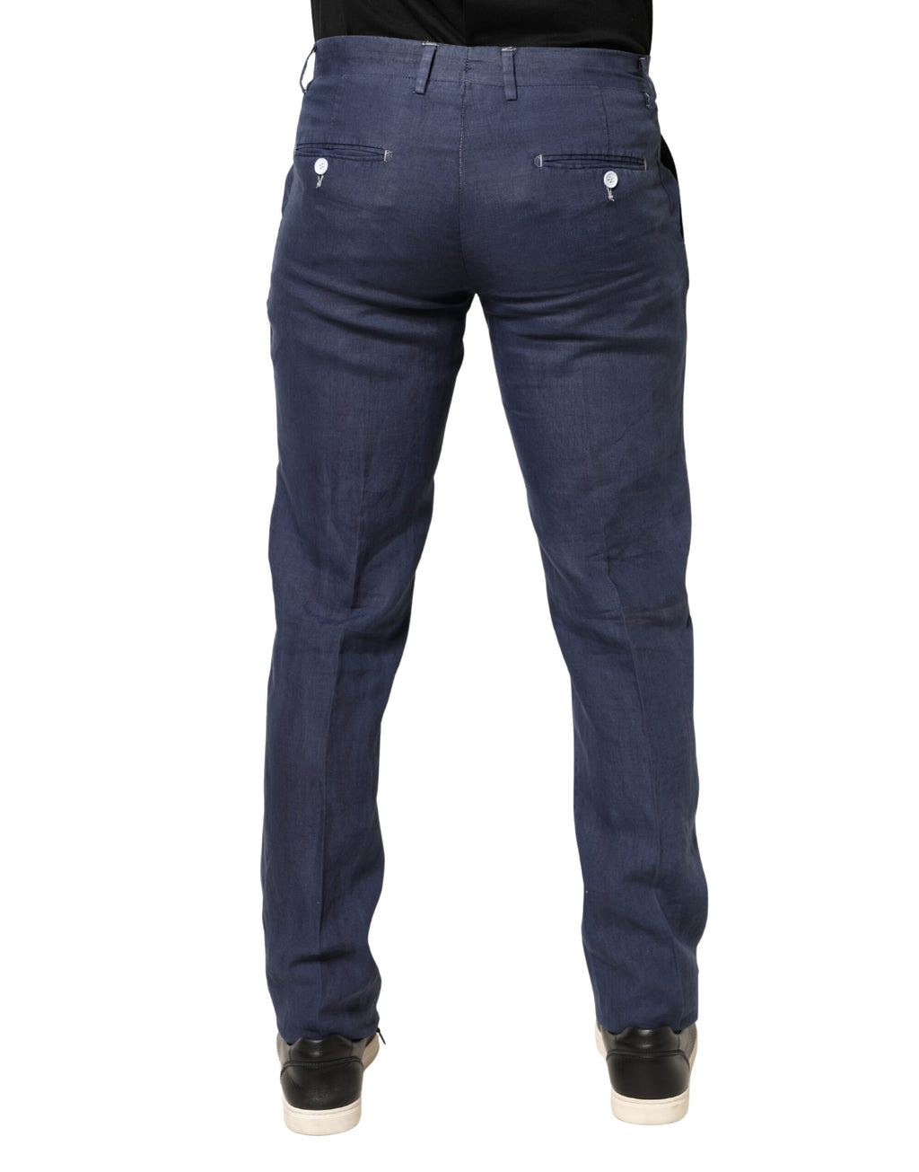 Navy Blue Skinny Chino Mid Waist Men Pants