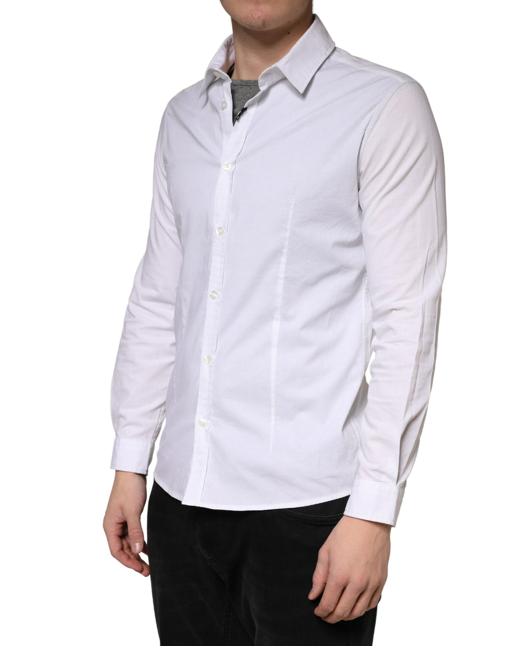White Long Sleeves Dress Men Shirt