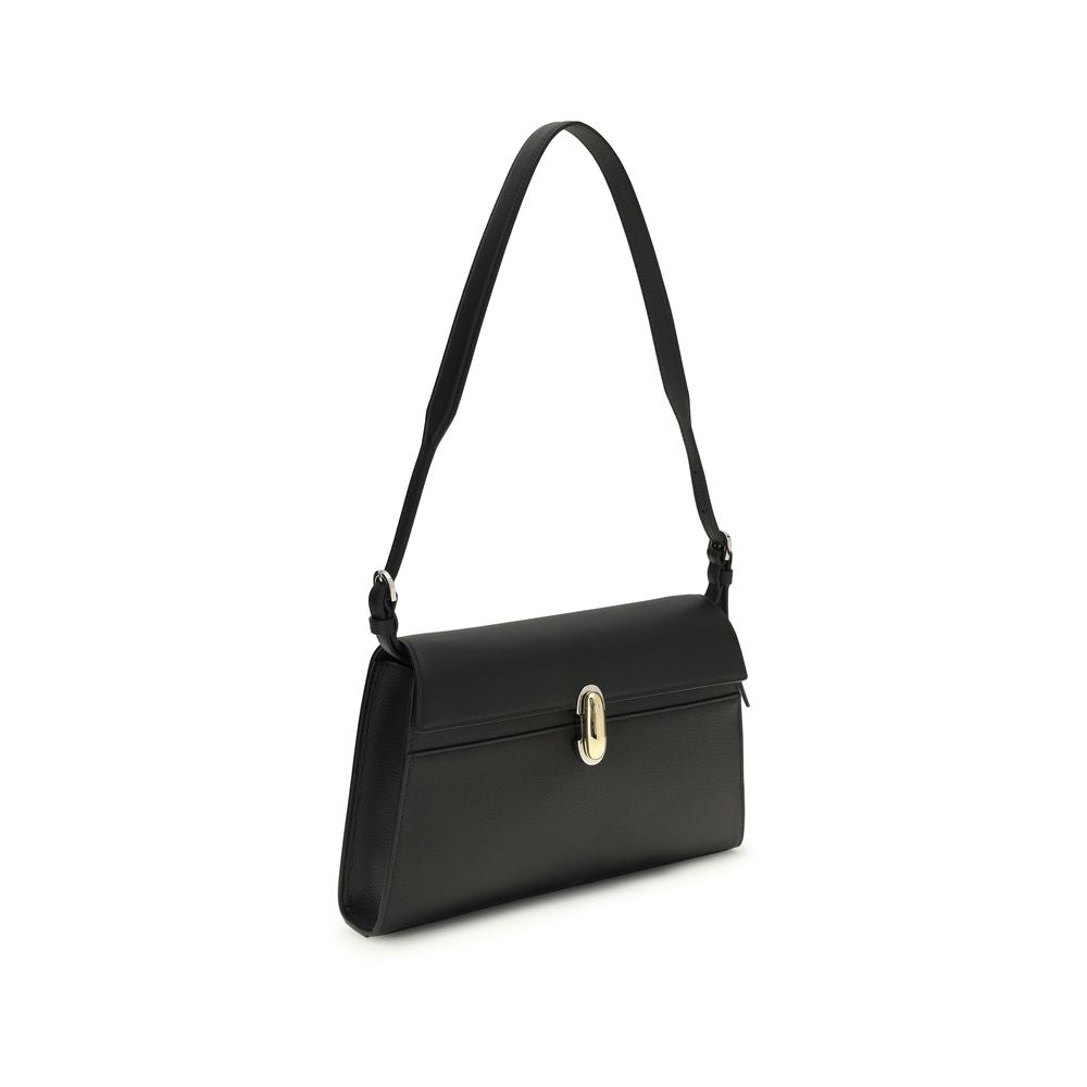 Black Calf Leather Bos Taurus Shoulder Bag