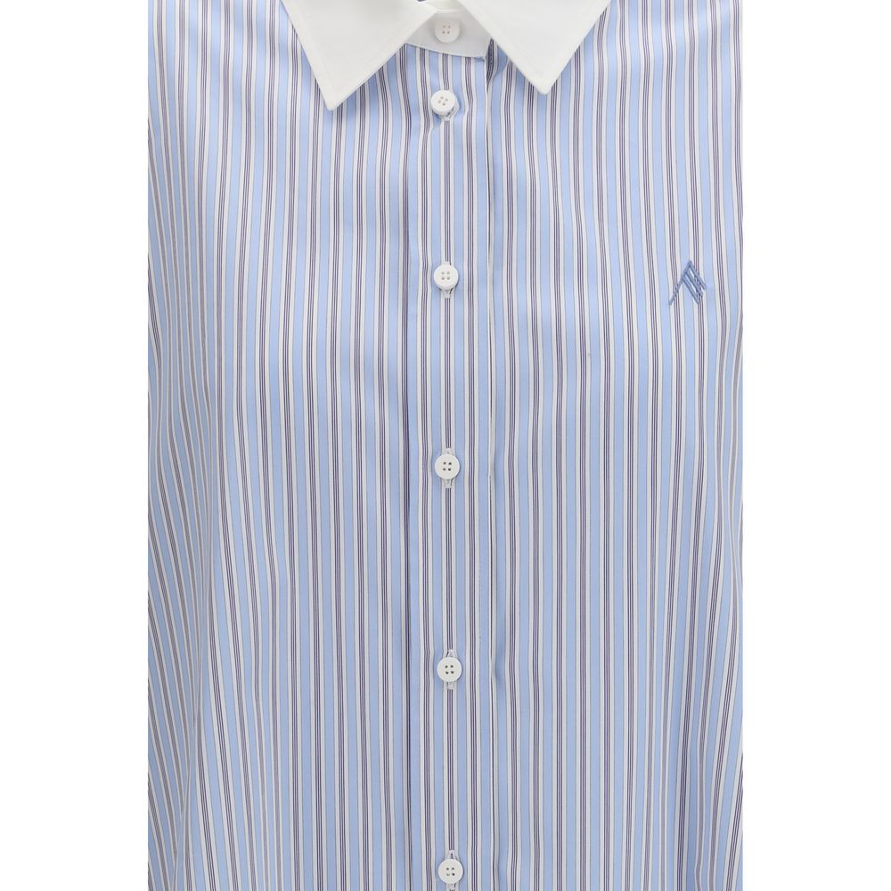 Blue Cotton Pattern Shirt
