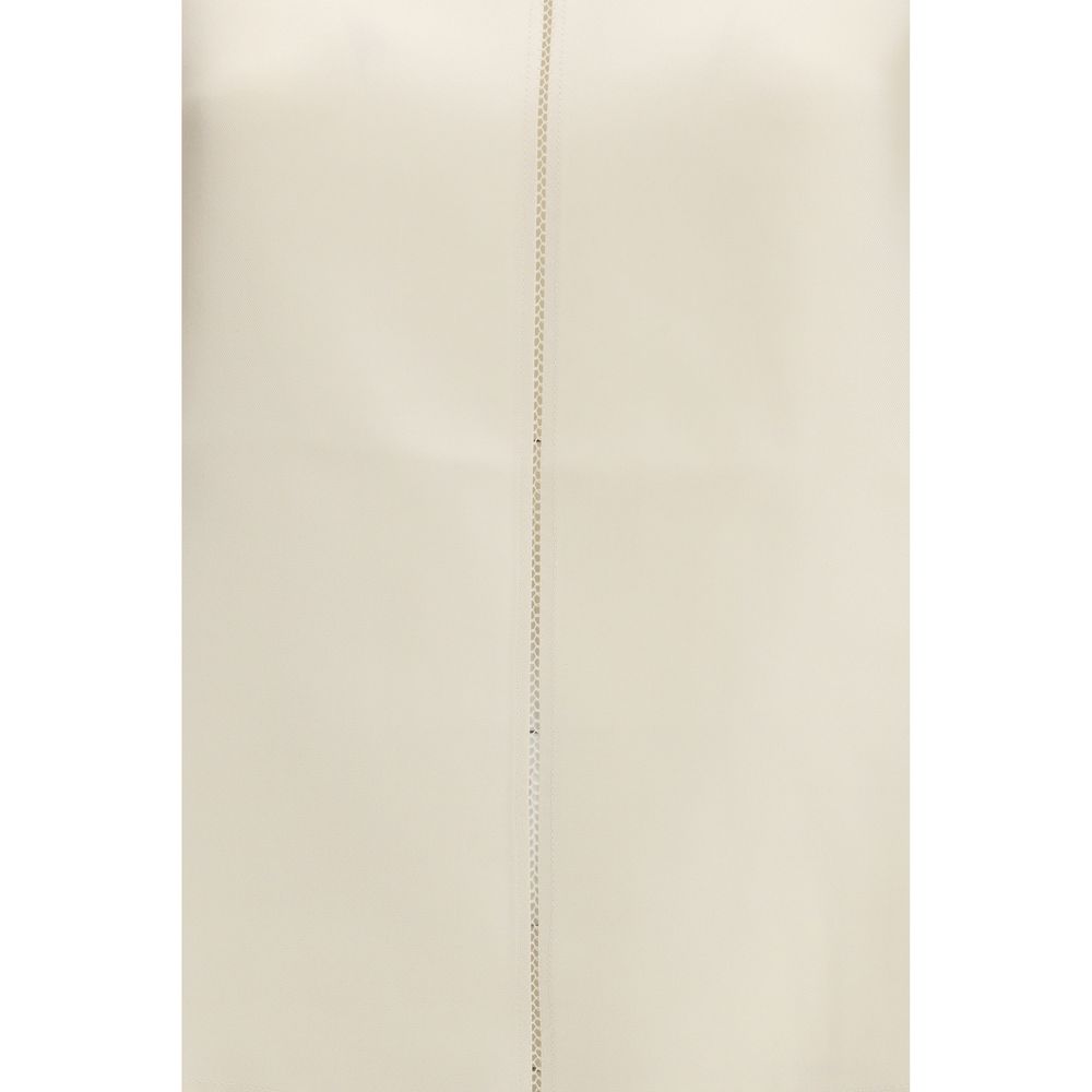 Beige Silk T-Shirt