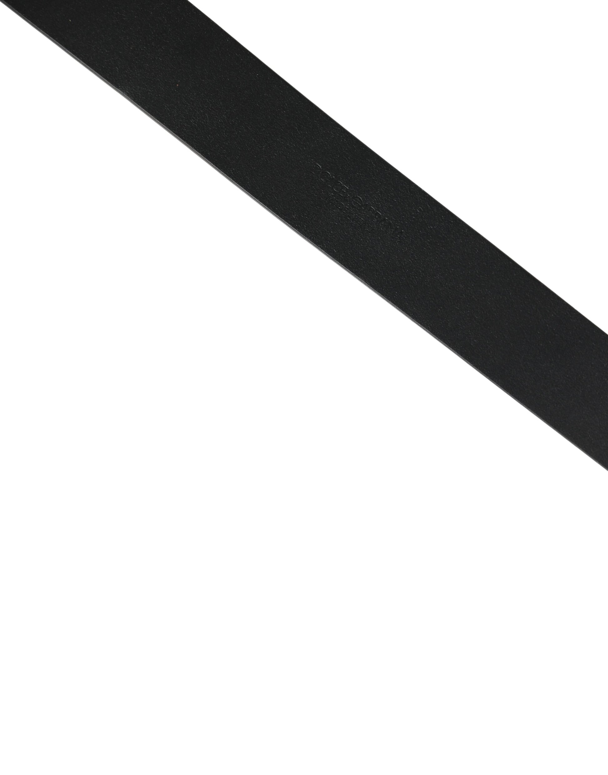 Black Calf Leather Gold Metal Buckle  Belt