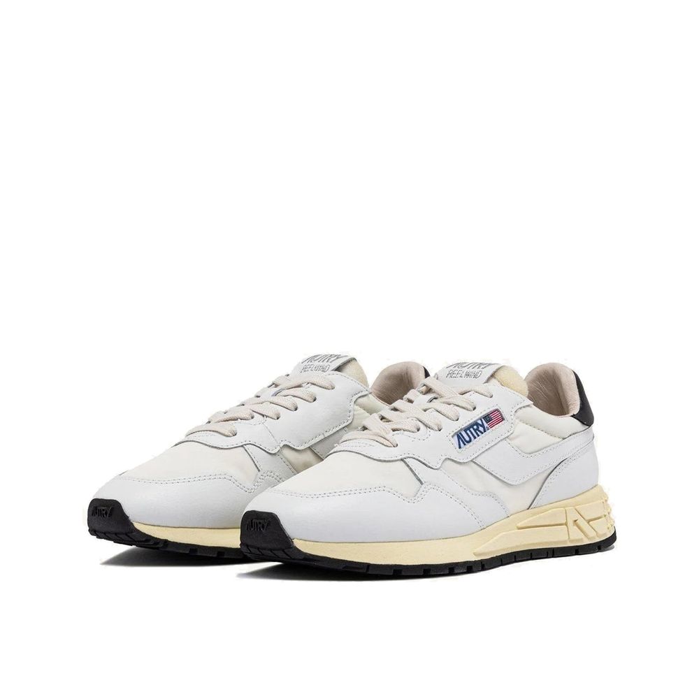 White Leather Low Top Sneakers