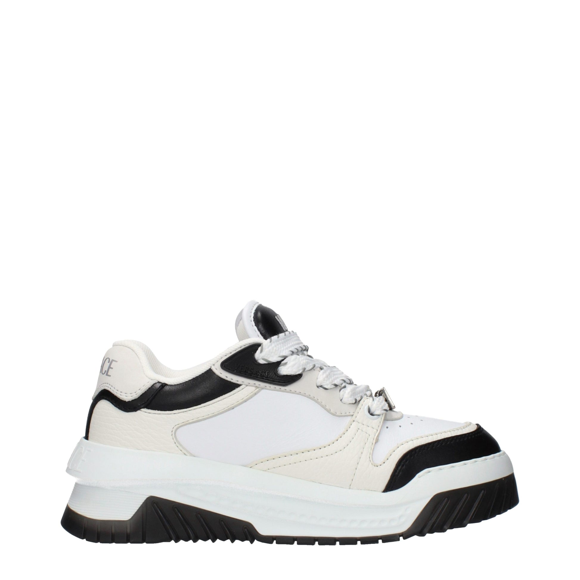 White Leather Low Top Sneakers