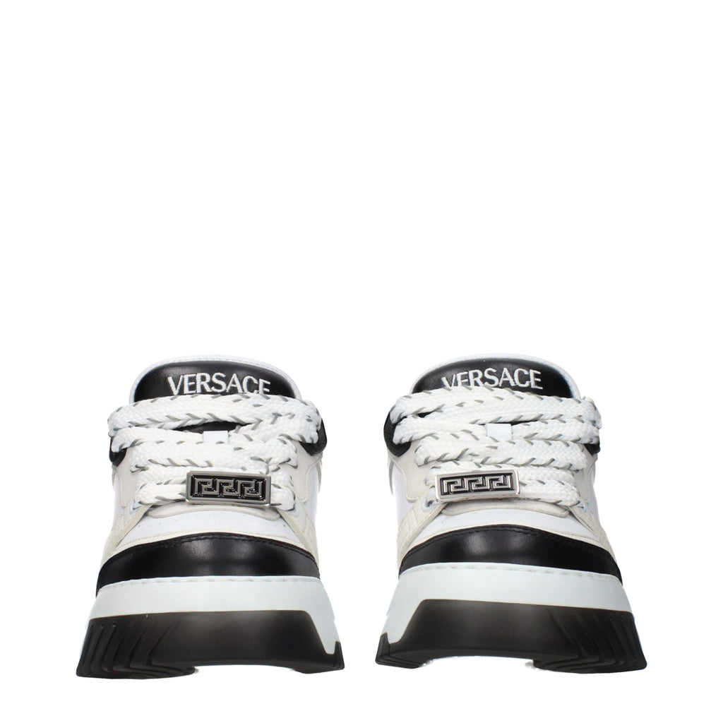 White Leather Low Top Sneakers