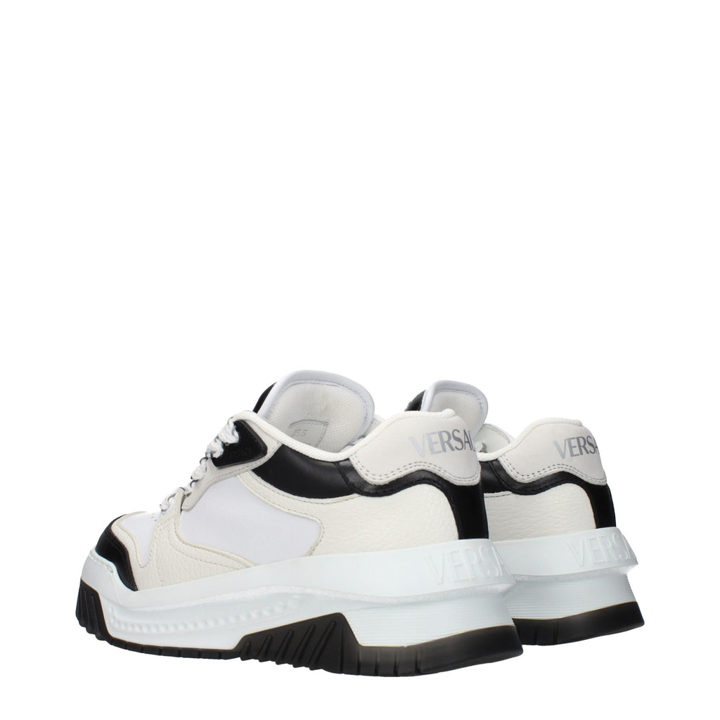 White Leather Low Top Sneakers