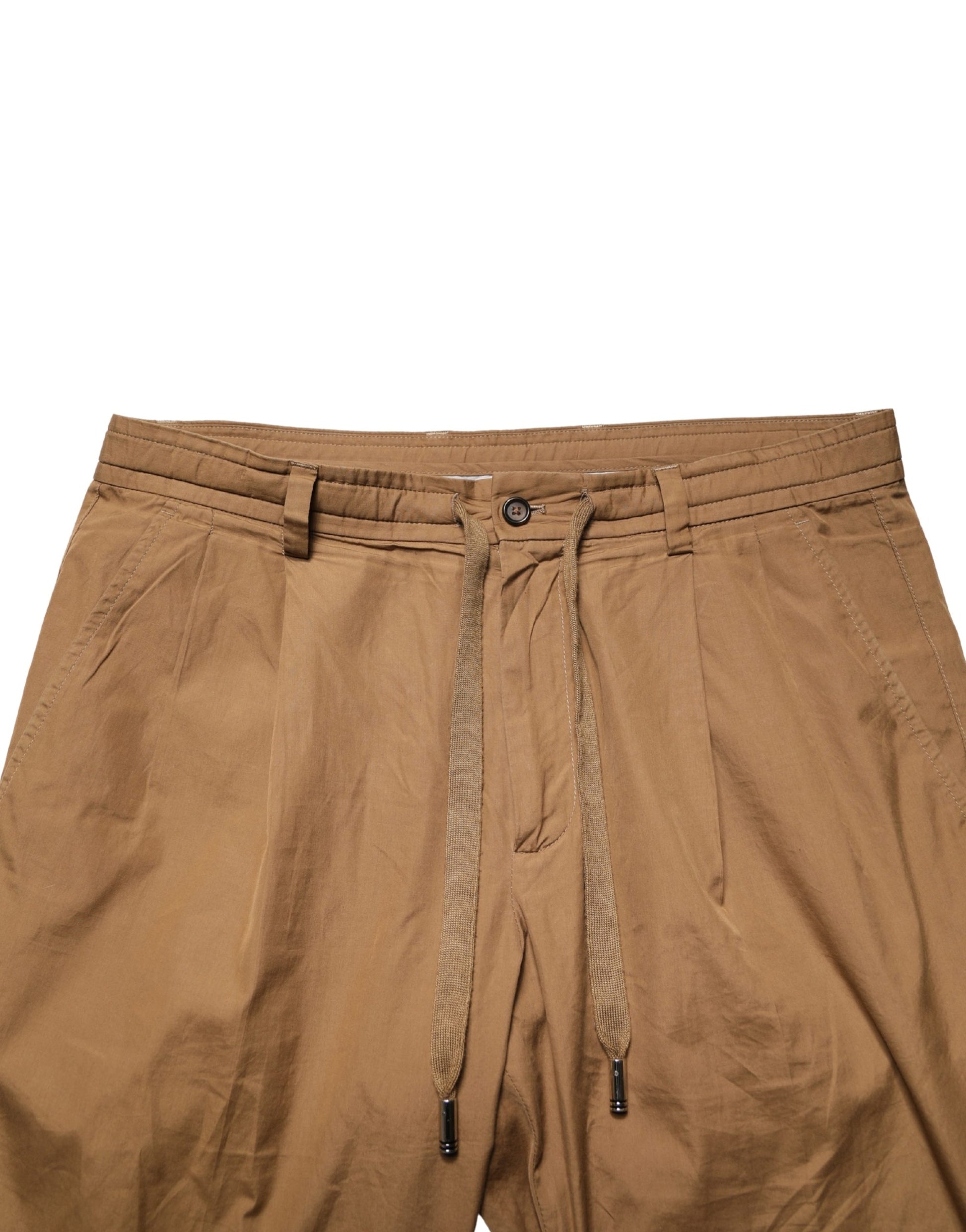 Brown Cotton Straight Chino Men Trouser Pants