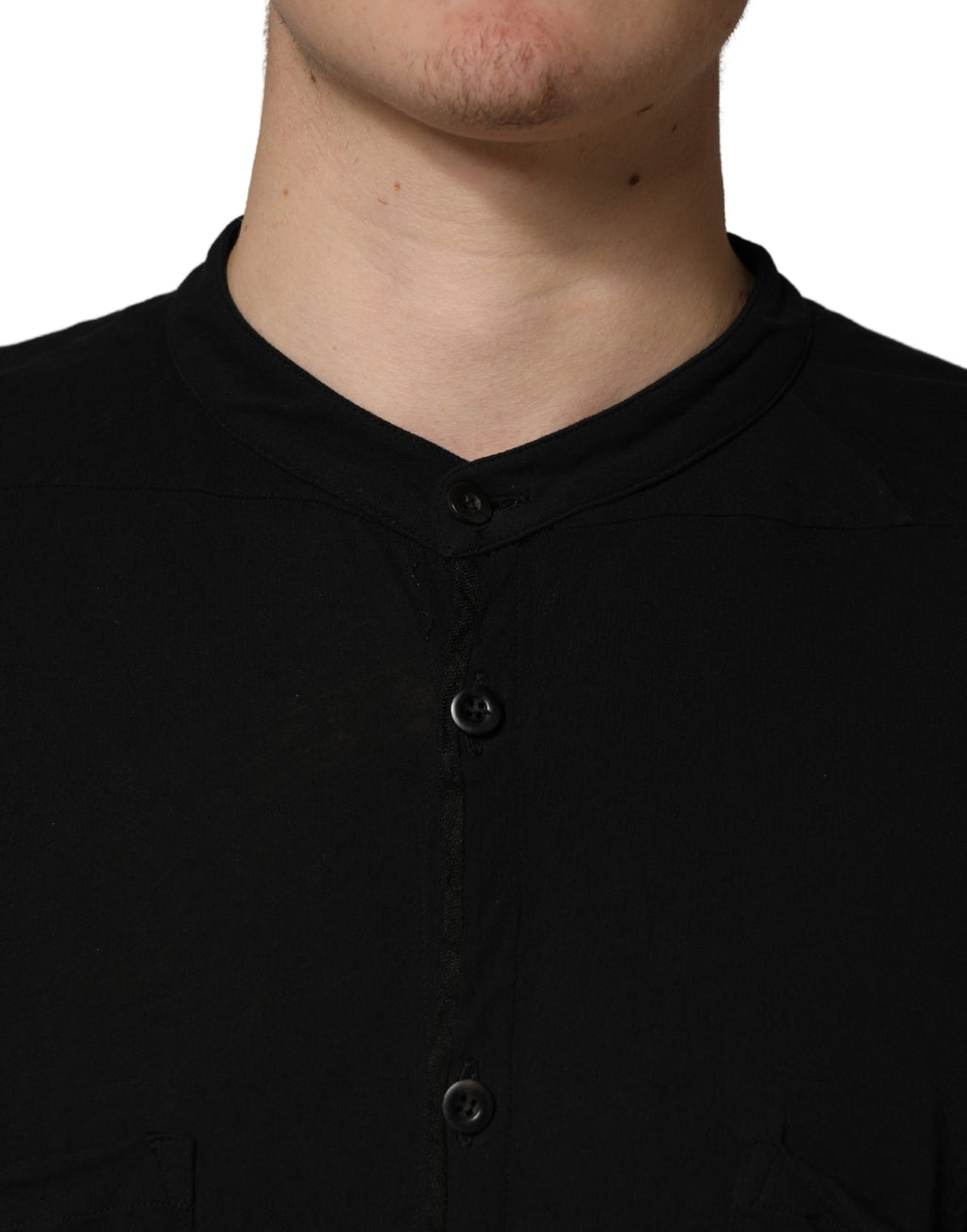 Black Button Down Long Sleeves Men Cardigan Sweater