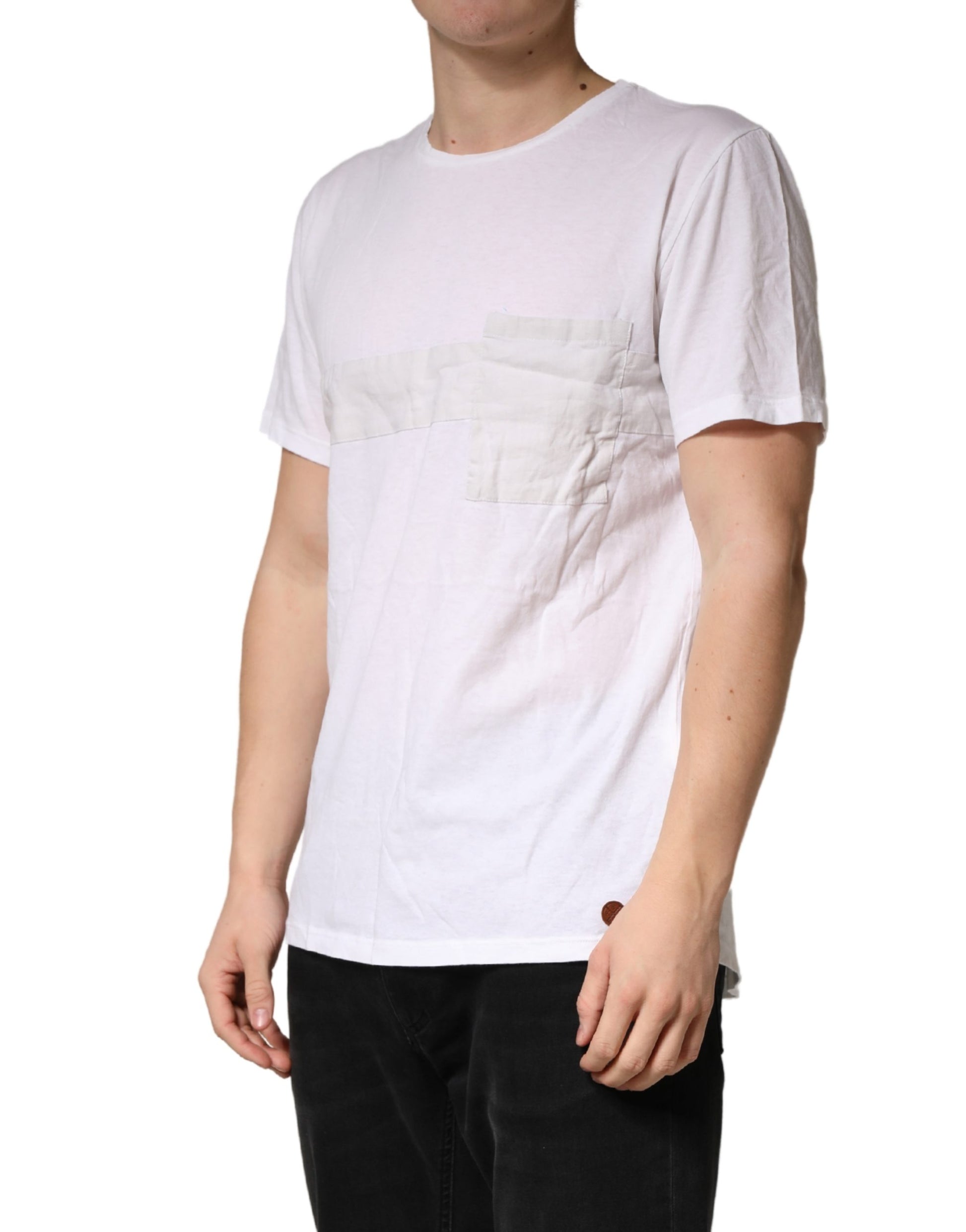White 100% Cotton Plain Round Neck Men Shirt T-shirt