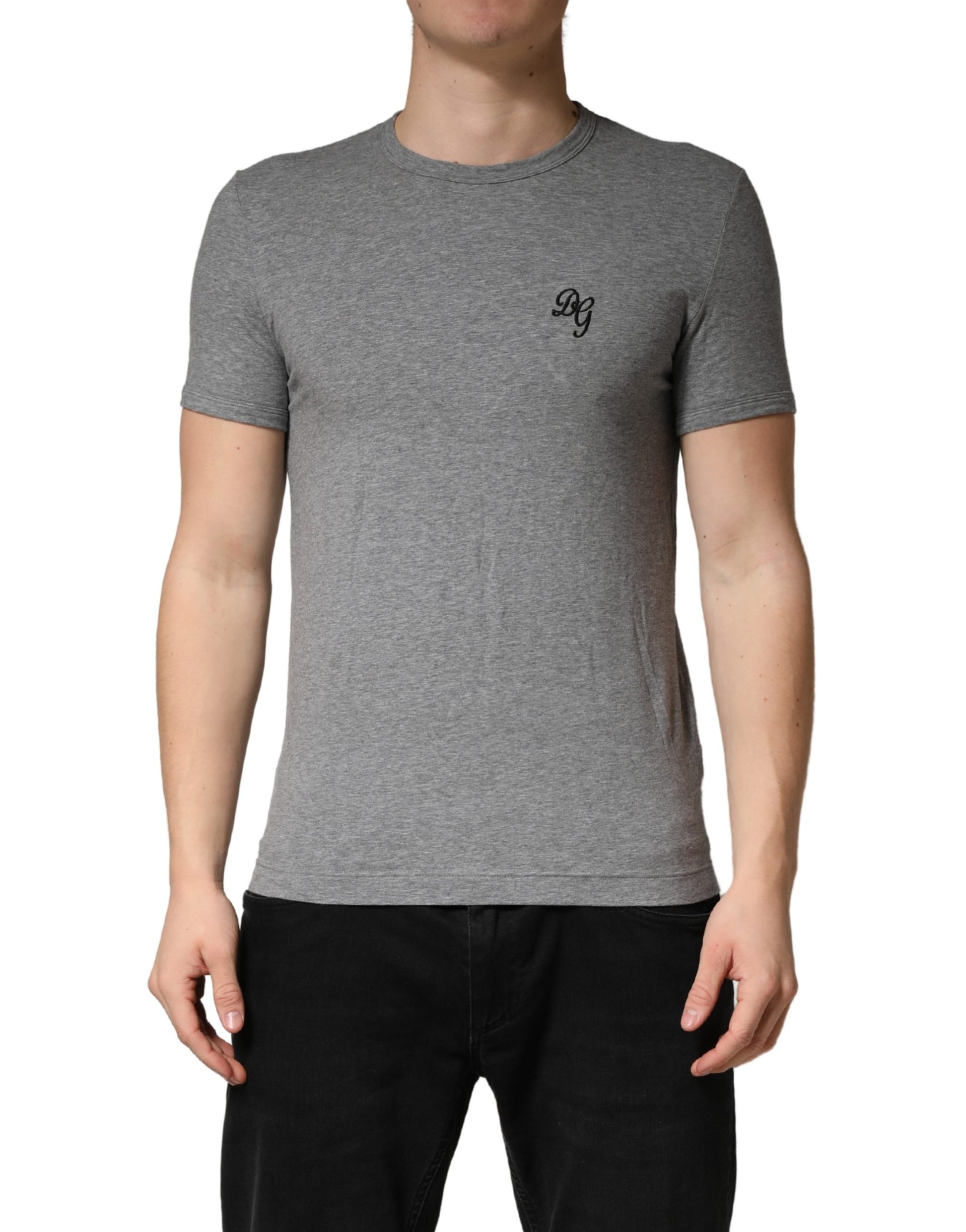 Gray DG Logo Crew Neck Men Underwear T-shirt