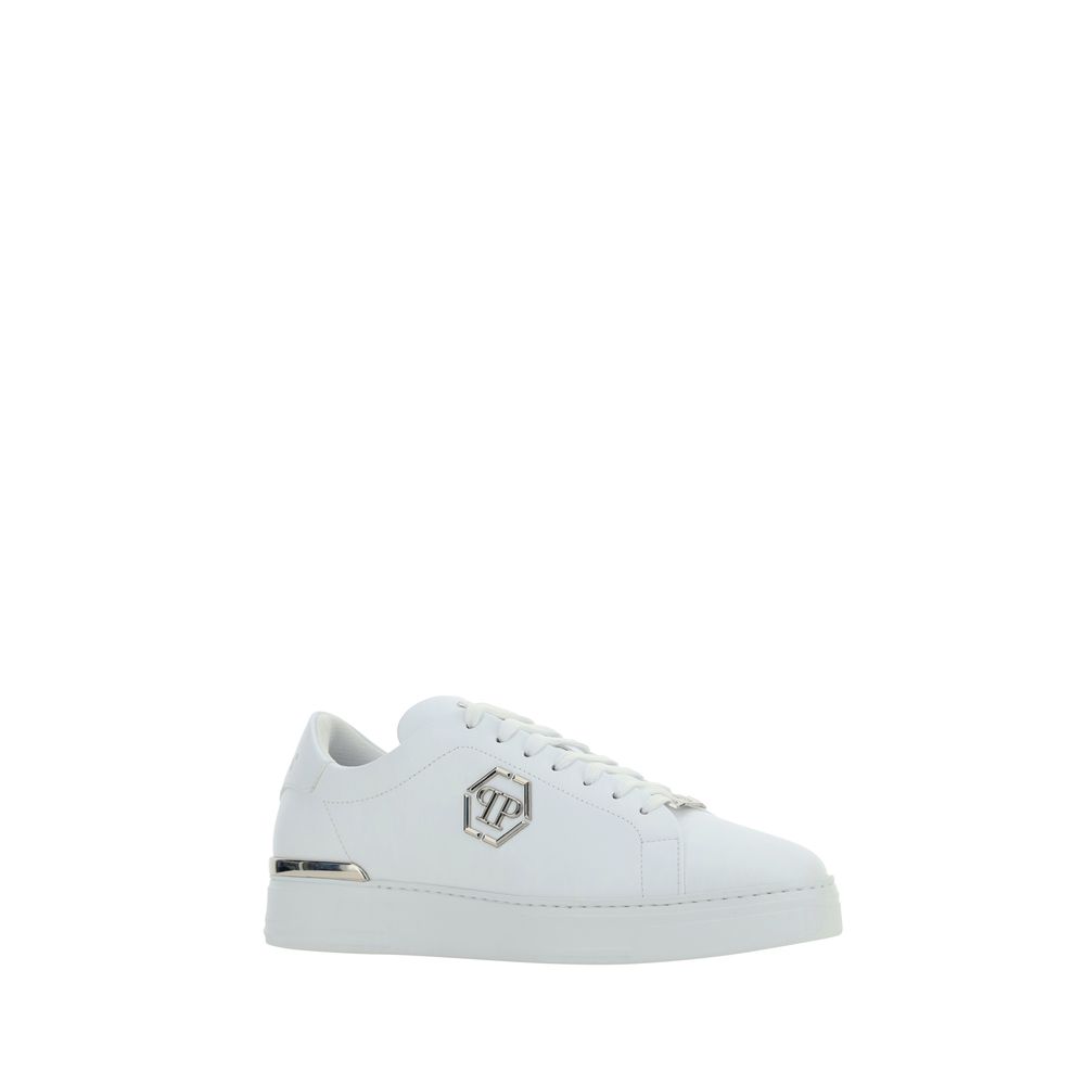 White Rubber Low Top Sneakers
