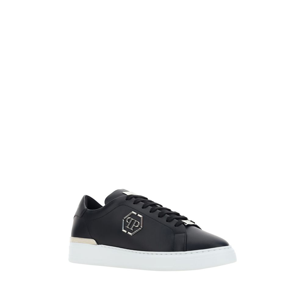 Black Rubber Low Top Sneakers