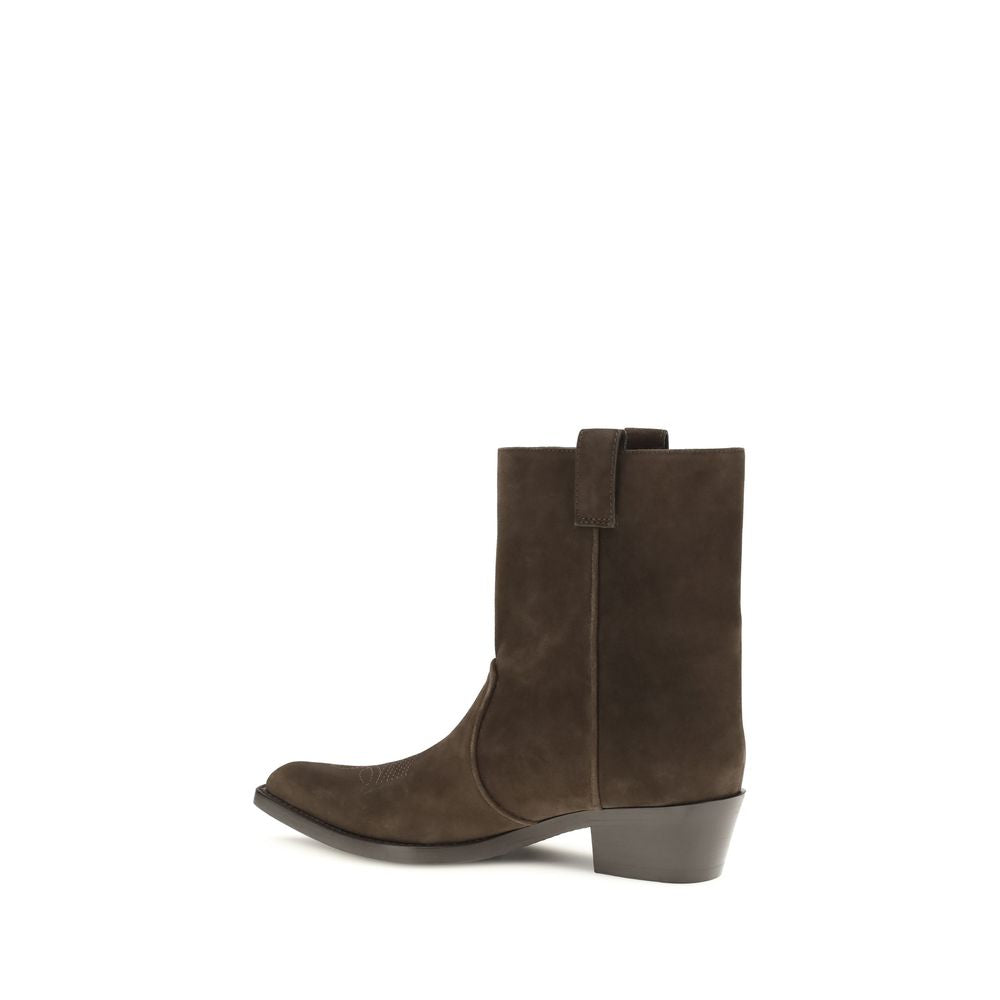Brown Calf Leather Bos Taurus Ankle Boots