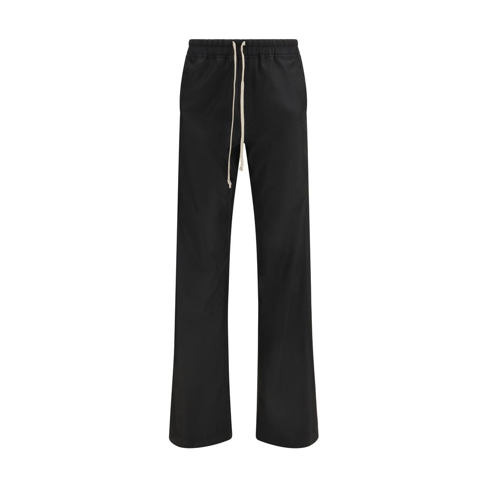 Black Polyester Casual Pants