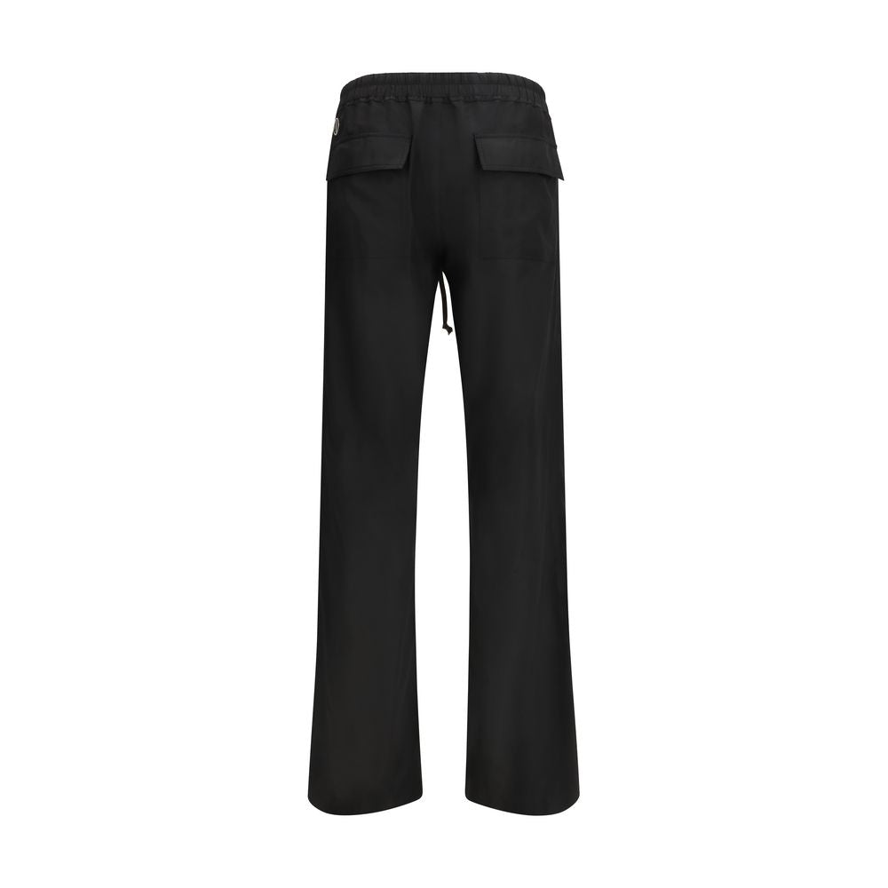 Black Polyester Casual Pants