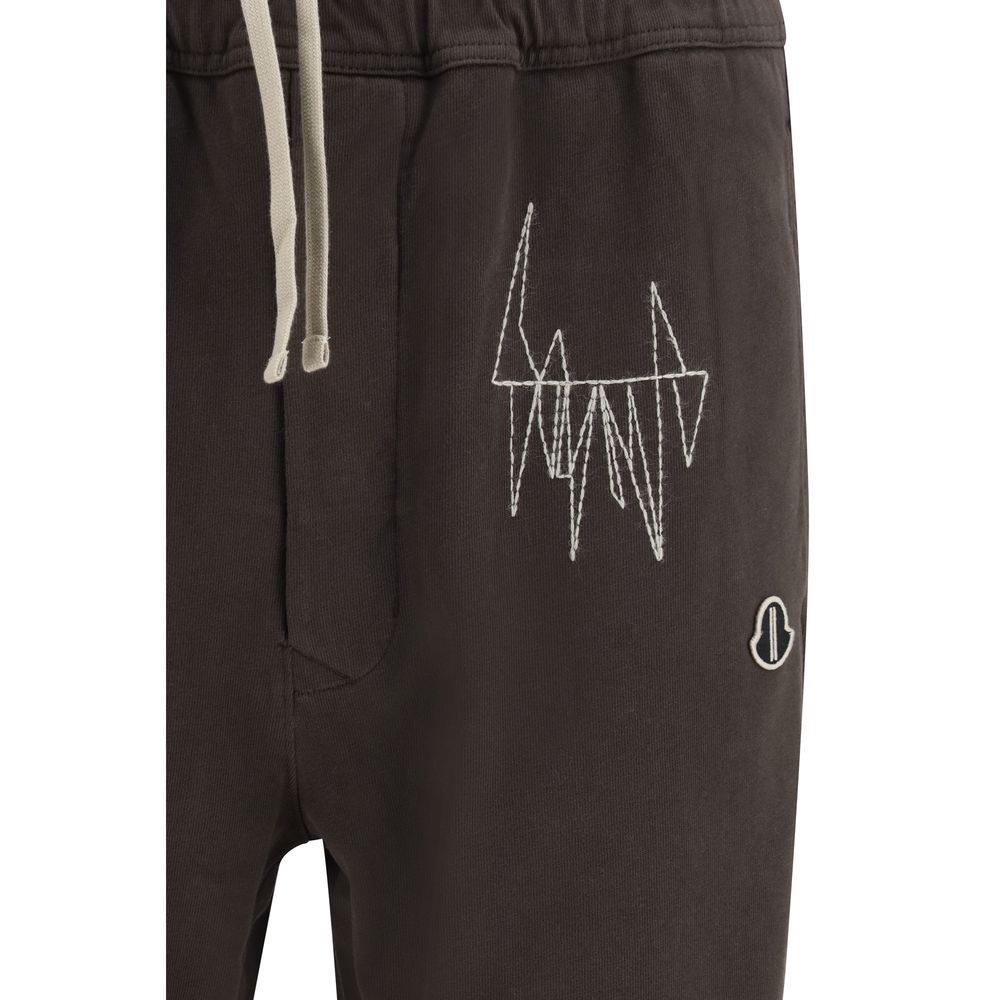 Brown Cotton Athletic Pants