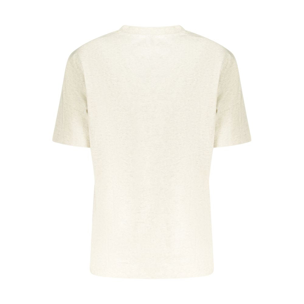 Beige Cotton Women T-Shirt
