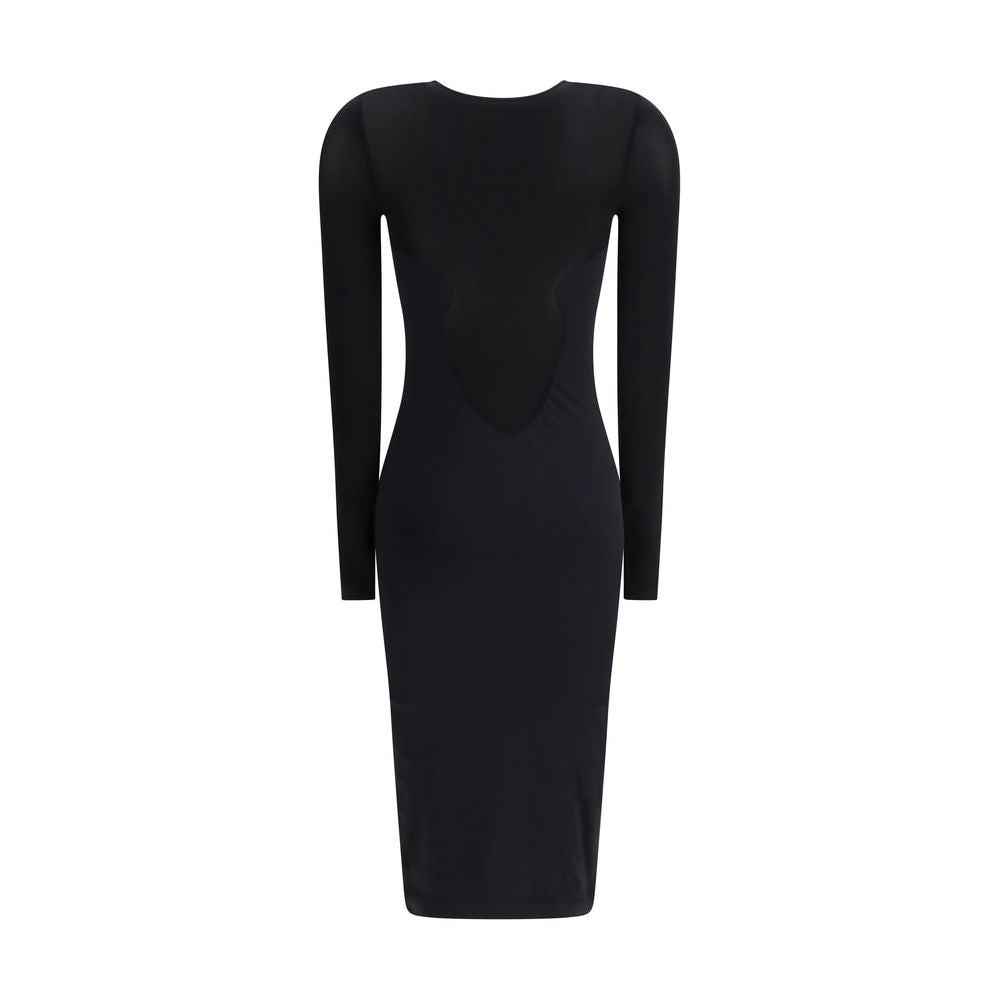 Black Polyamide Cocktail Dress