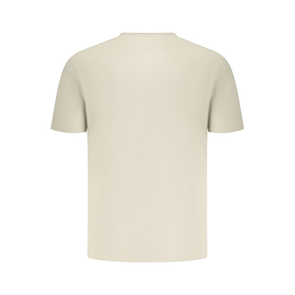 Beige Cotton Men T-Shirt