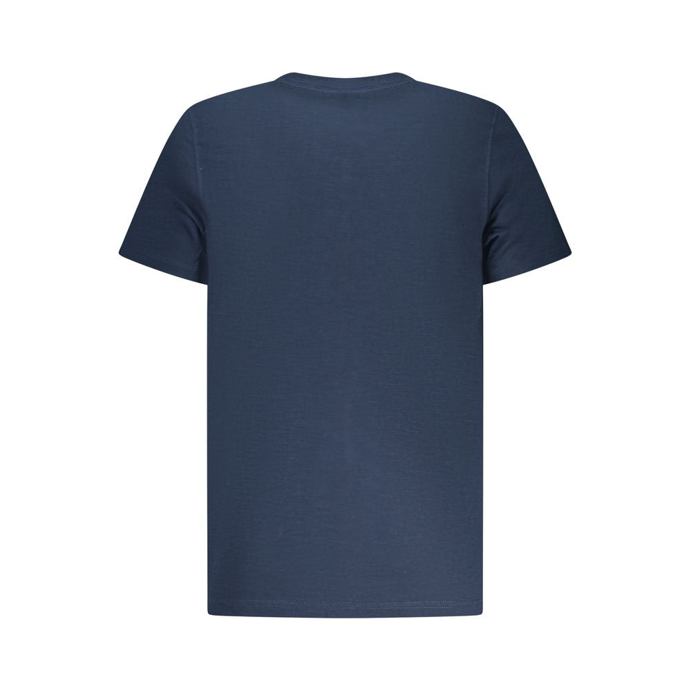 Blue Cotton Men T-Shirt
