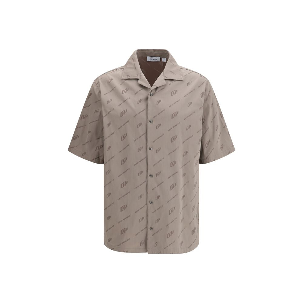 Beige Viscose Shortsleeve Shirt
