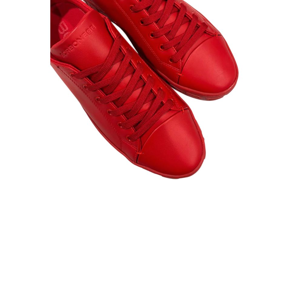 Red Leather Men Sneaker